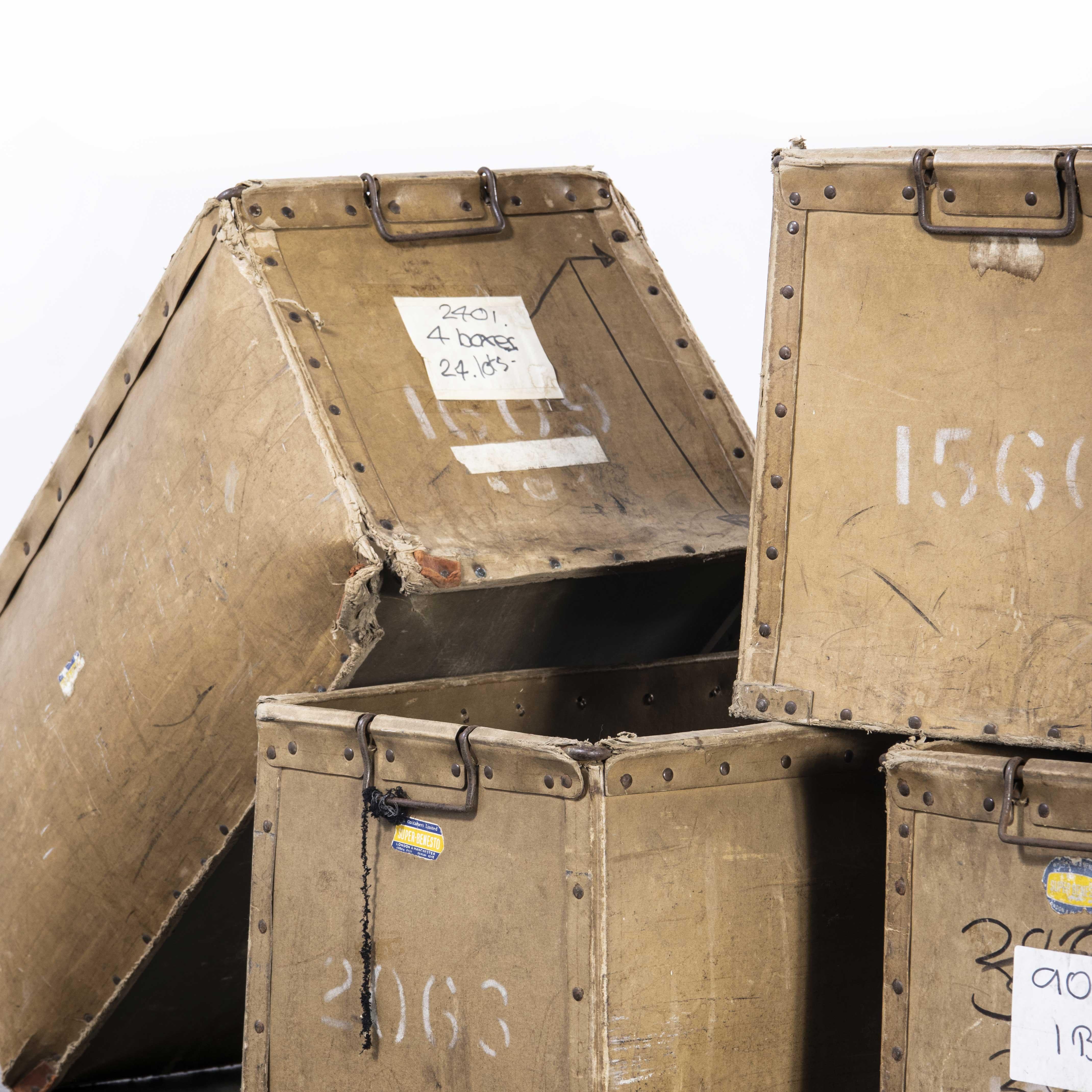 1950's French Vulcanised Card Industrial Crates For Sale 1