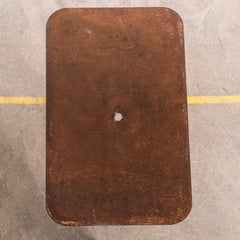 1950's French Weathered Rectangular Metal Folding Dining Table