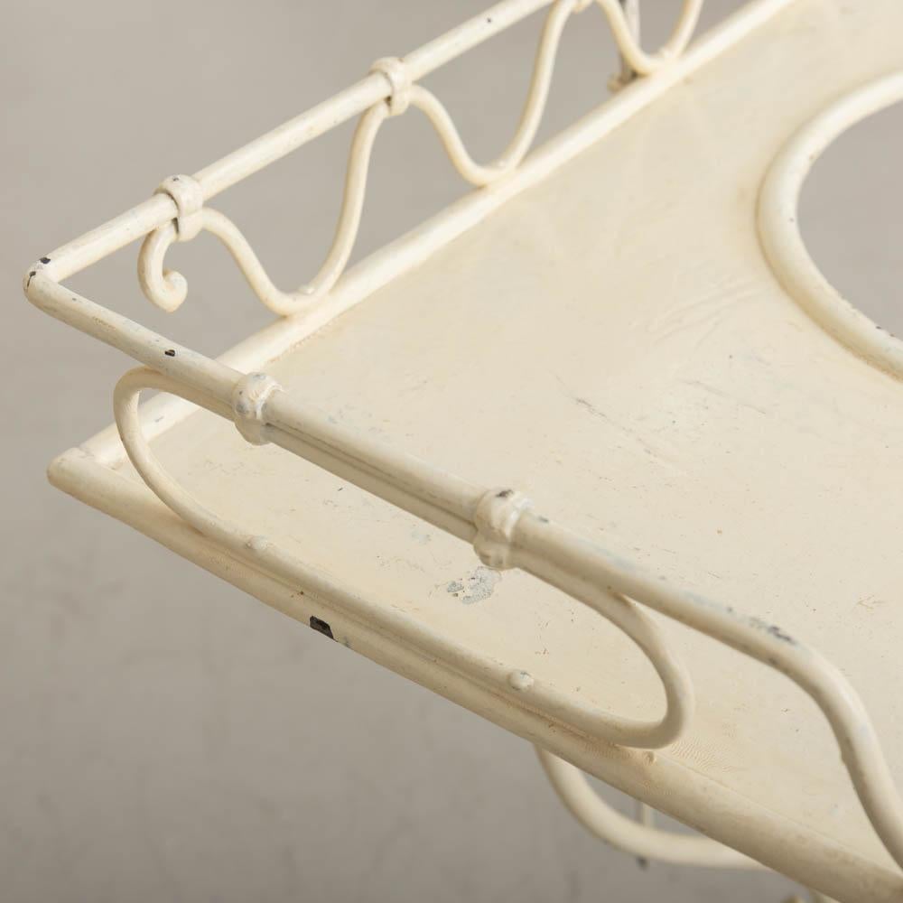 1950's French White Iron Vanity For Sale 4