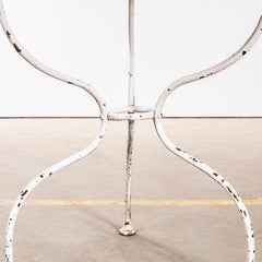 1950’s French White Metal Round Small Gueridon Table