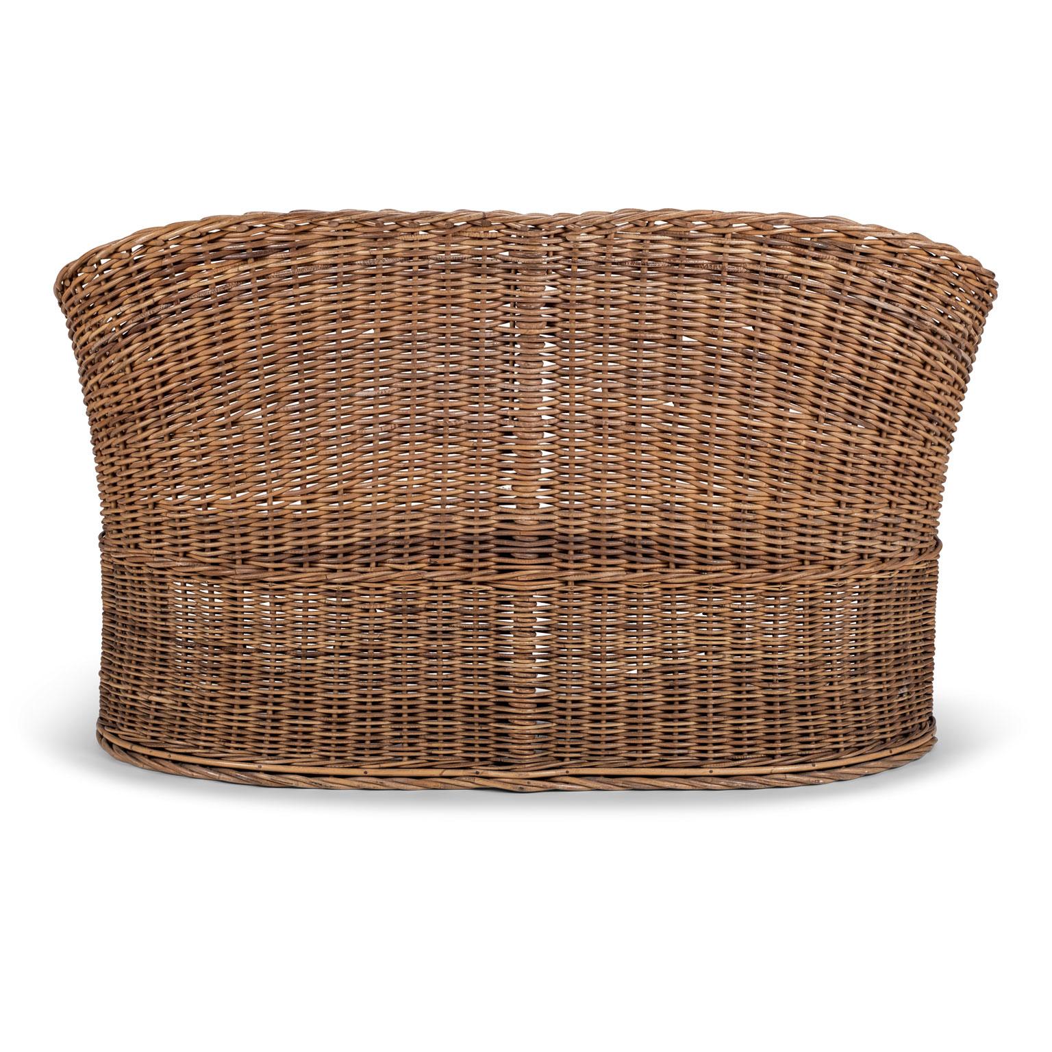 1950s French Wicker Sofa 1