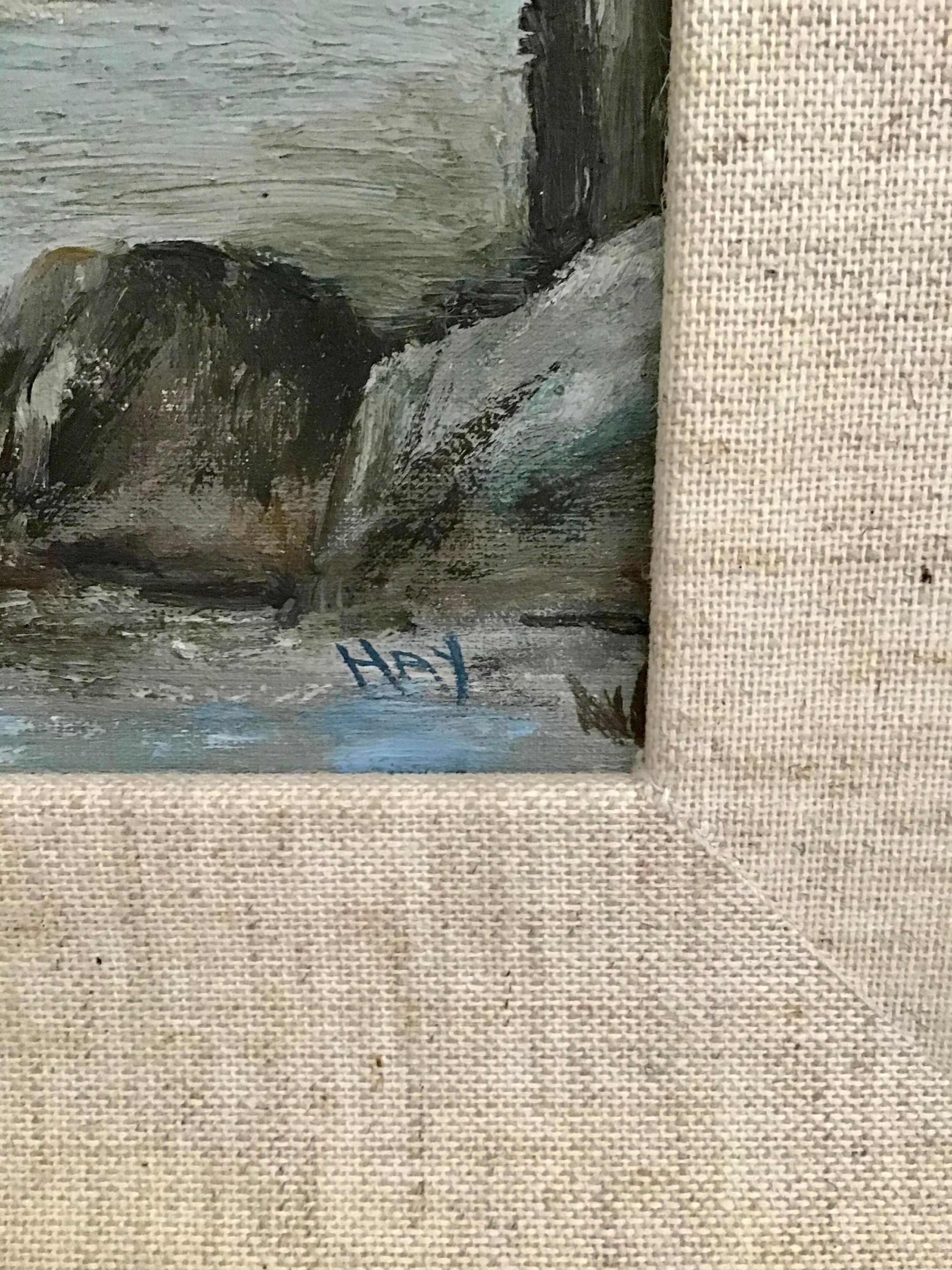 Metà XX secolo Pittura francese di paesaggio 