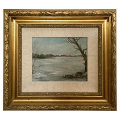 1950s French "Winter" Landscape Painting