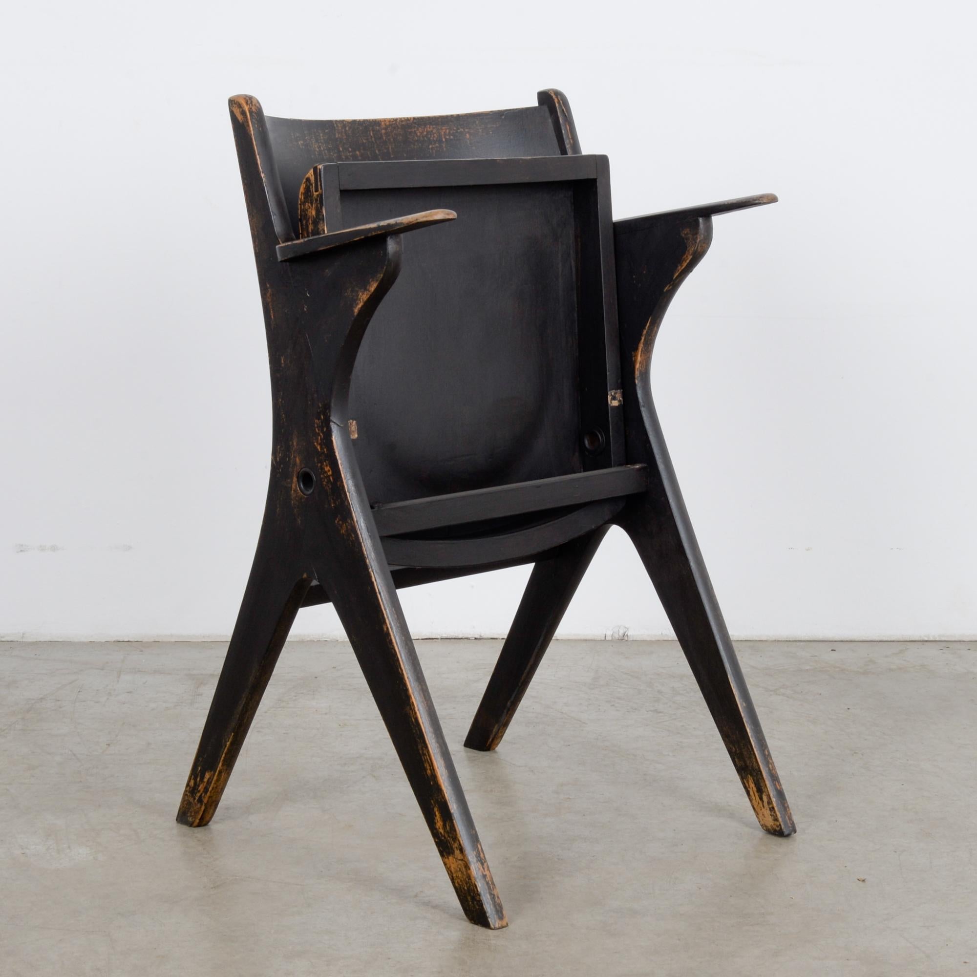 Mid-20th Century 1950s French Wooden Folding Chair