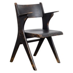 1950s French Wooden Folding Chair