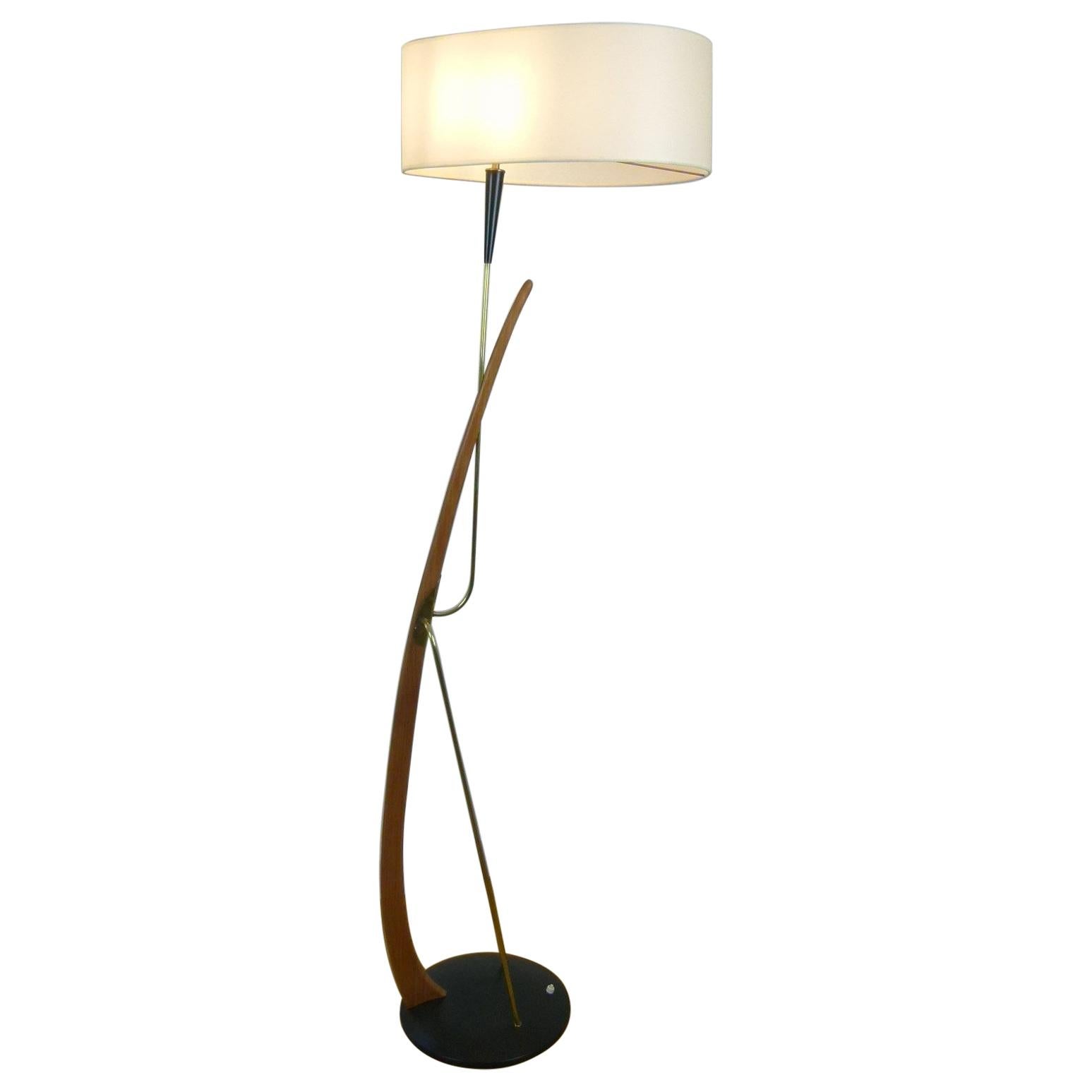 1950s French Work Floor Lamp