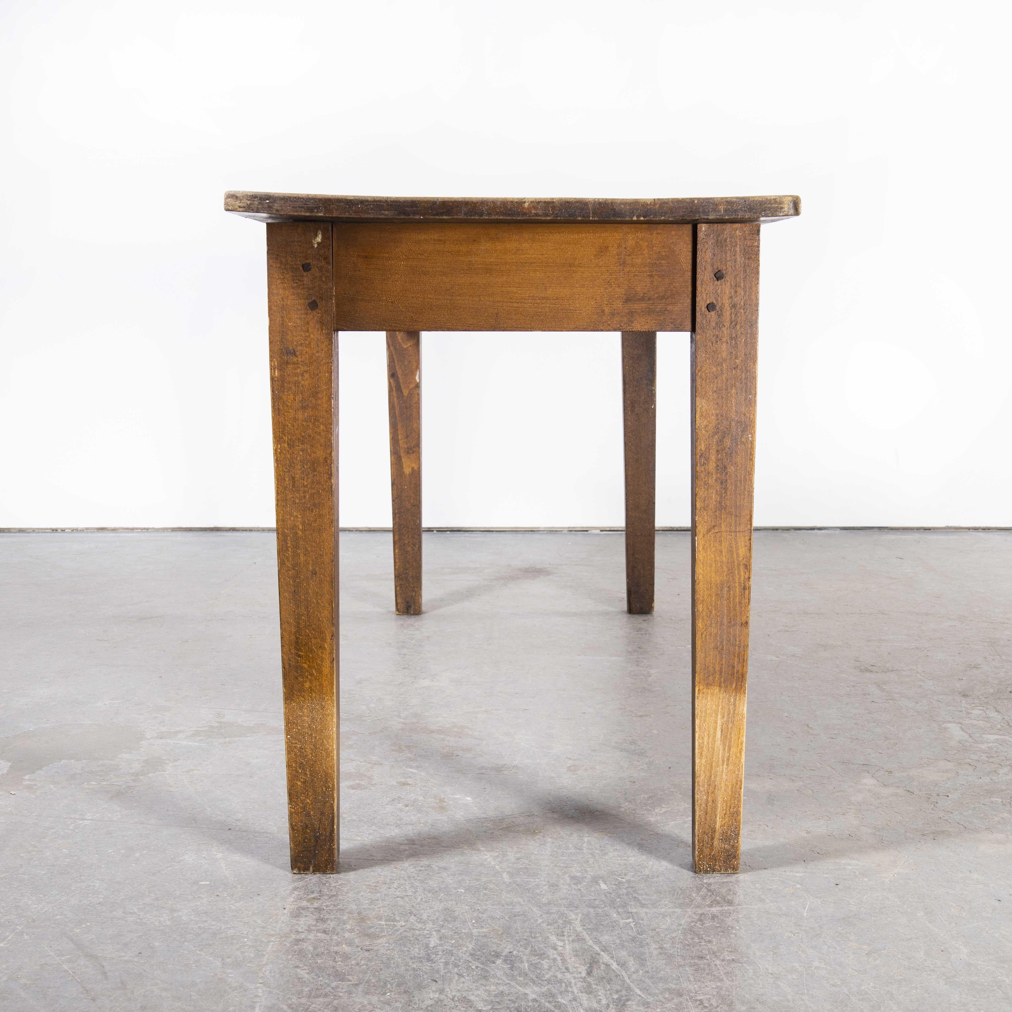 1950's French Workshop Rectangular Dining Table In Good Condition For Sale In Hook, Hampshire