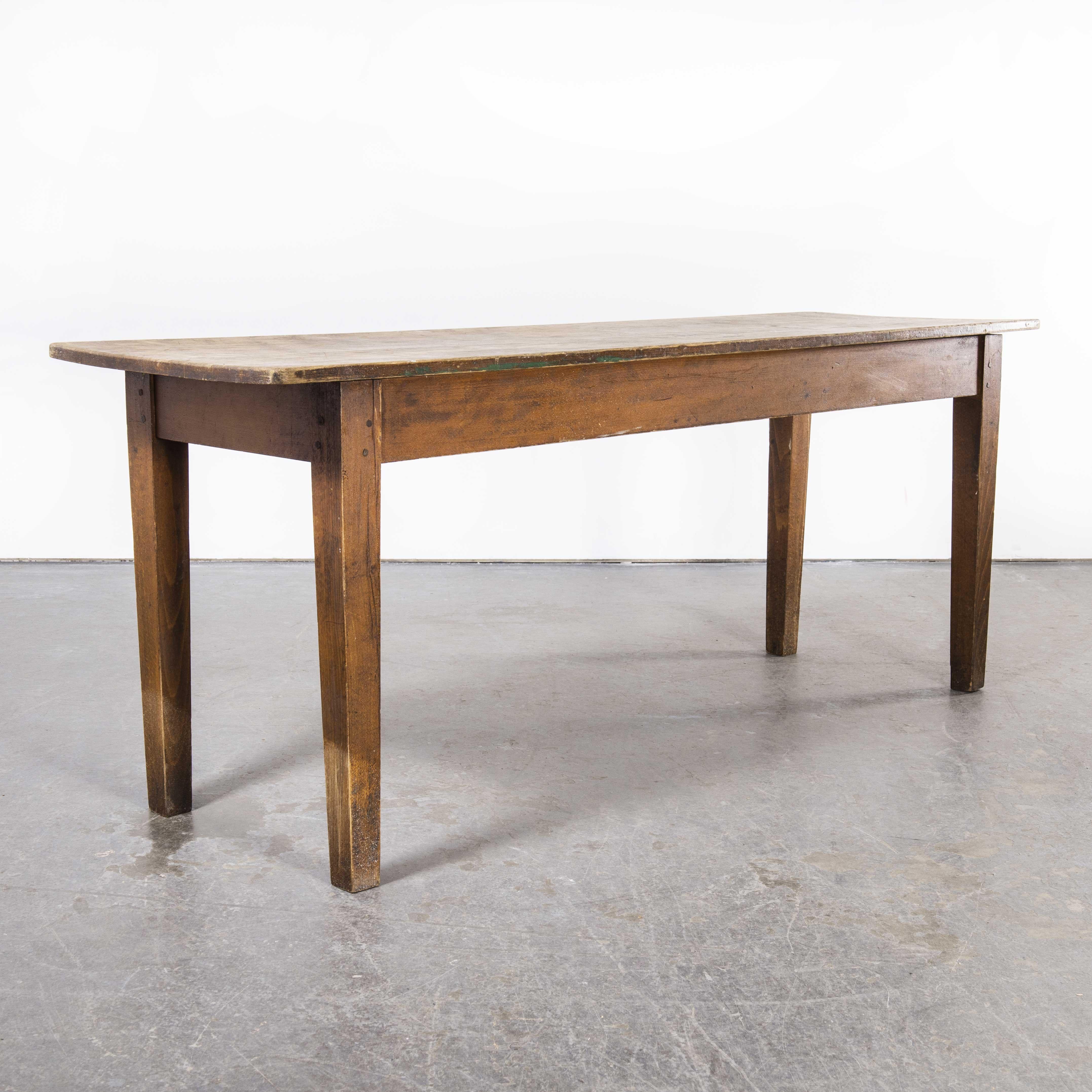 Mid-20th Century 1950's French Workshop Rectangular Dining Table For Sale