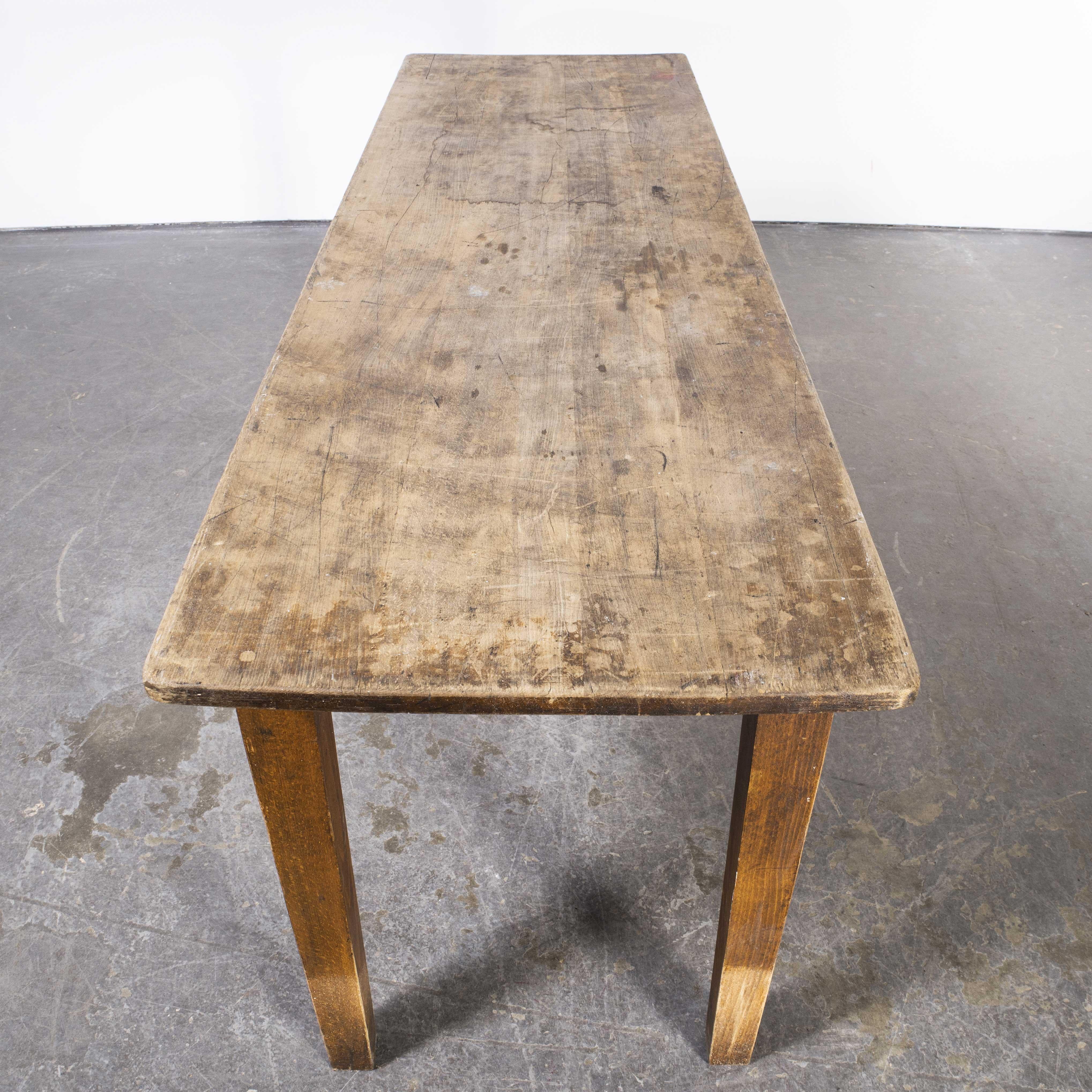1950's French Workshop Rectangular Dining Table For Sale 2