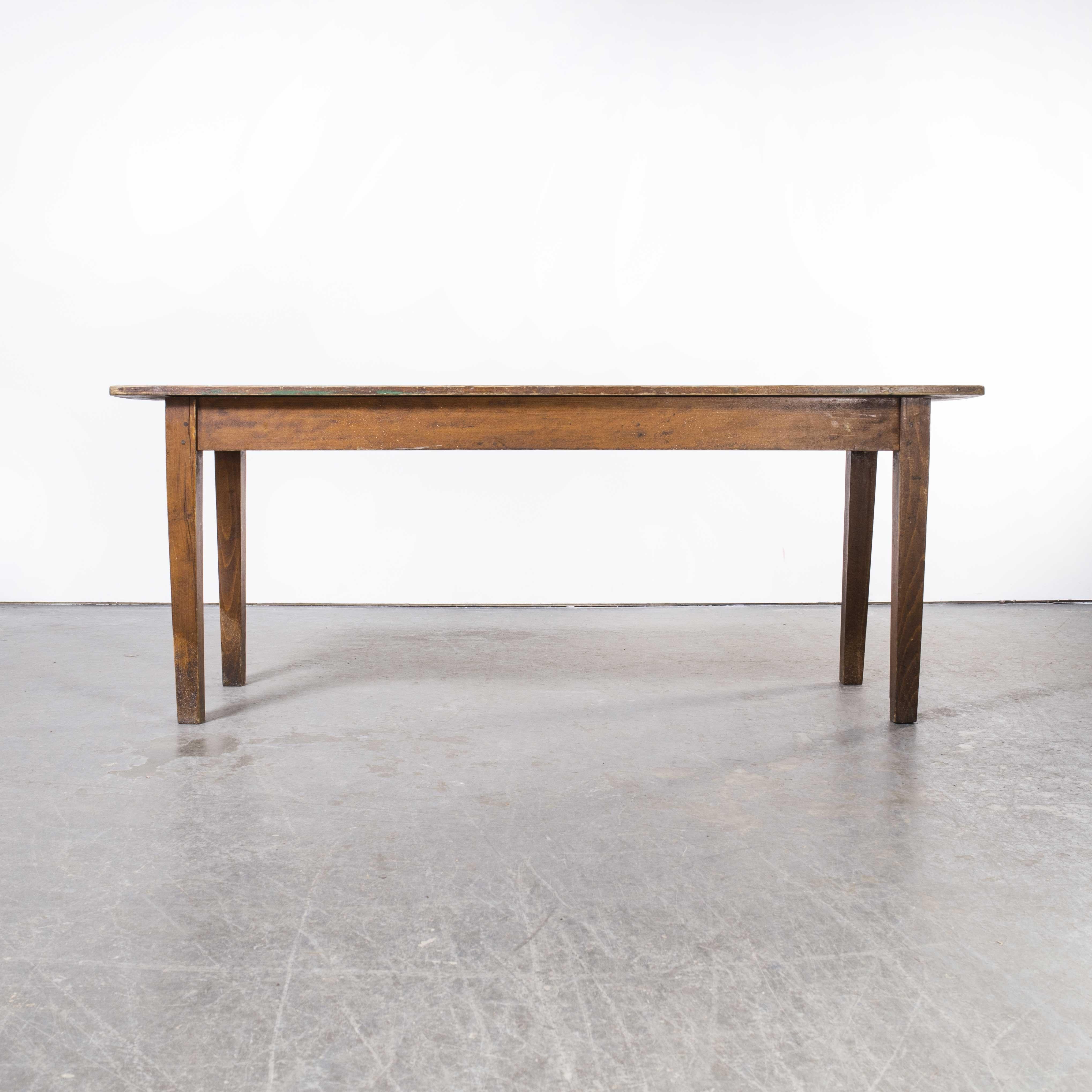 1950's French Workshop Rectangular Dining Table For Sale 4