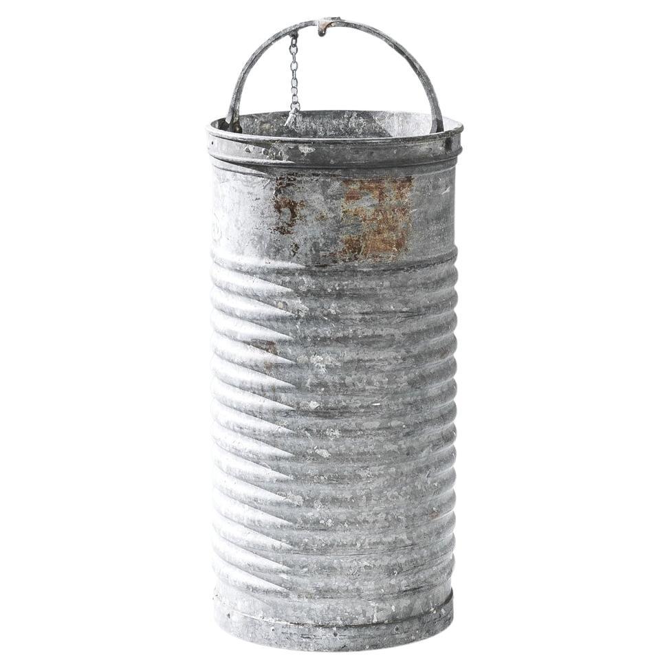 1950s French Zinc Bucket For Sale