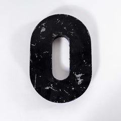 1950's French Zinc Letters - Letter Black O