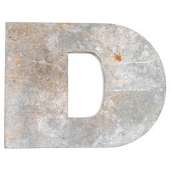 1950's French Zinc Letters - Letter Zinc D