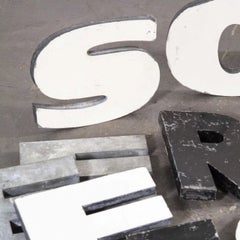 1950s French Zinc Letters, Letter Zinc O