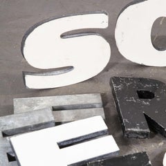 1950s French Zinc Letters, Letter Zinc S
