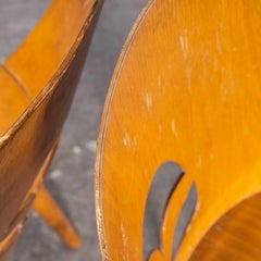 1950s Fretwork Detail Dining Chairs by Radomir Hoffman, Pair