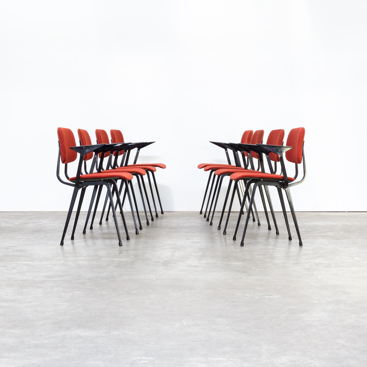 Dutch 1950s Friso Kramer ‘Revolt’ Chair for Ahrend Set of Eight For Sale