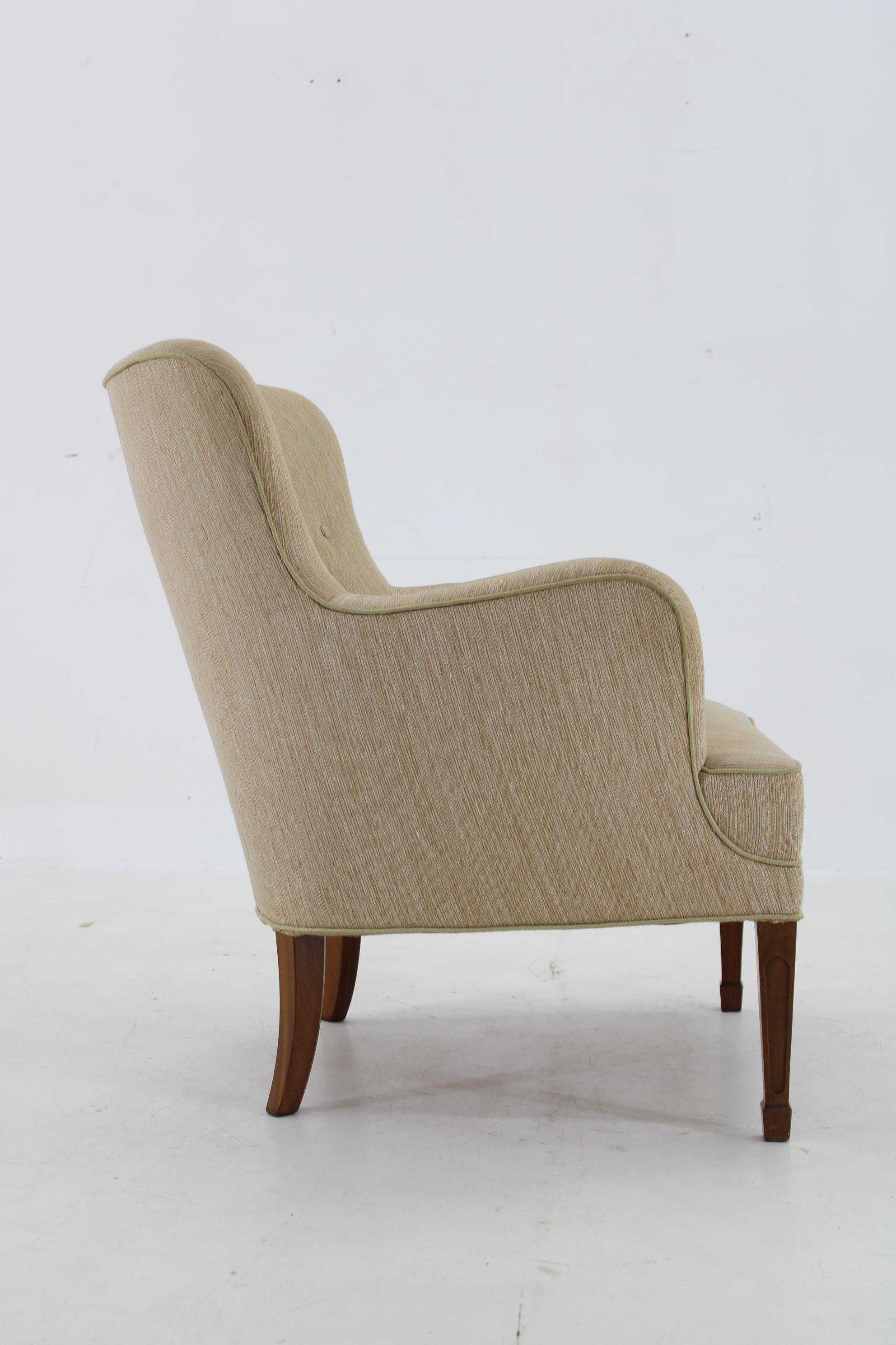 Danish 1950s Frits Henningsen Lounge Chair , Denmark