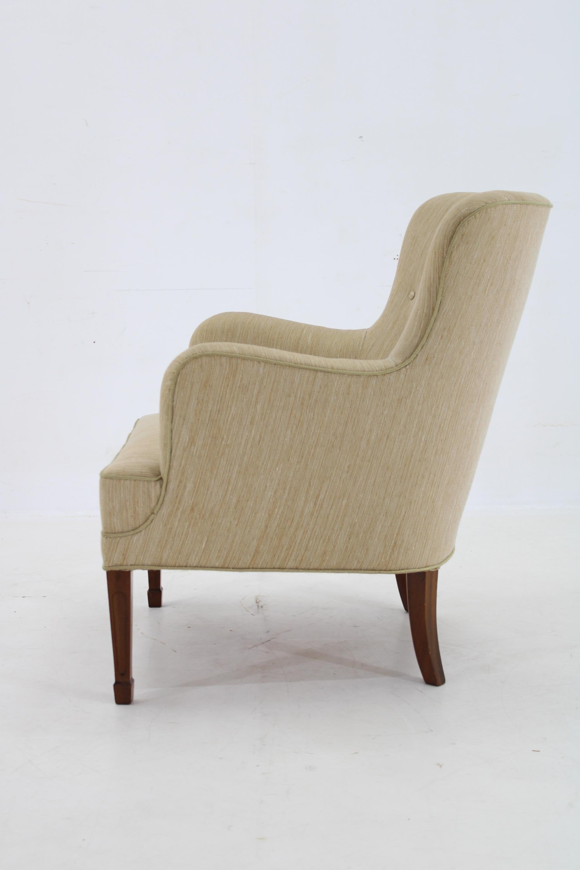 20th Century 1950s Frits Henningsen Lounge Chair , Denmark