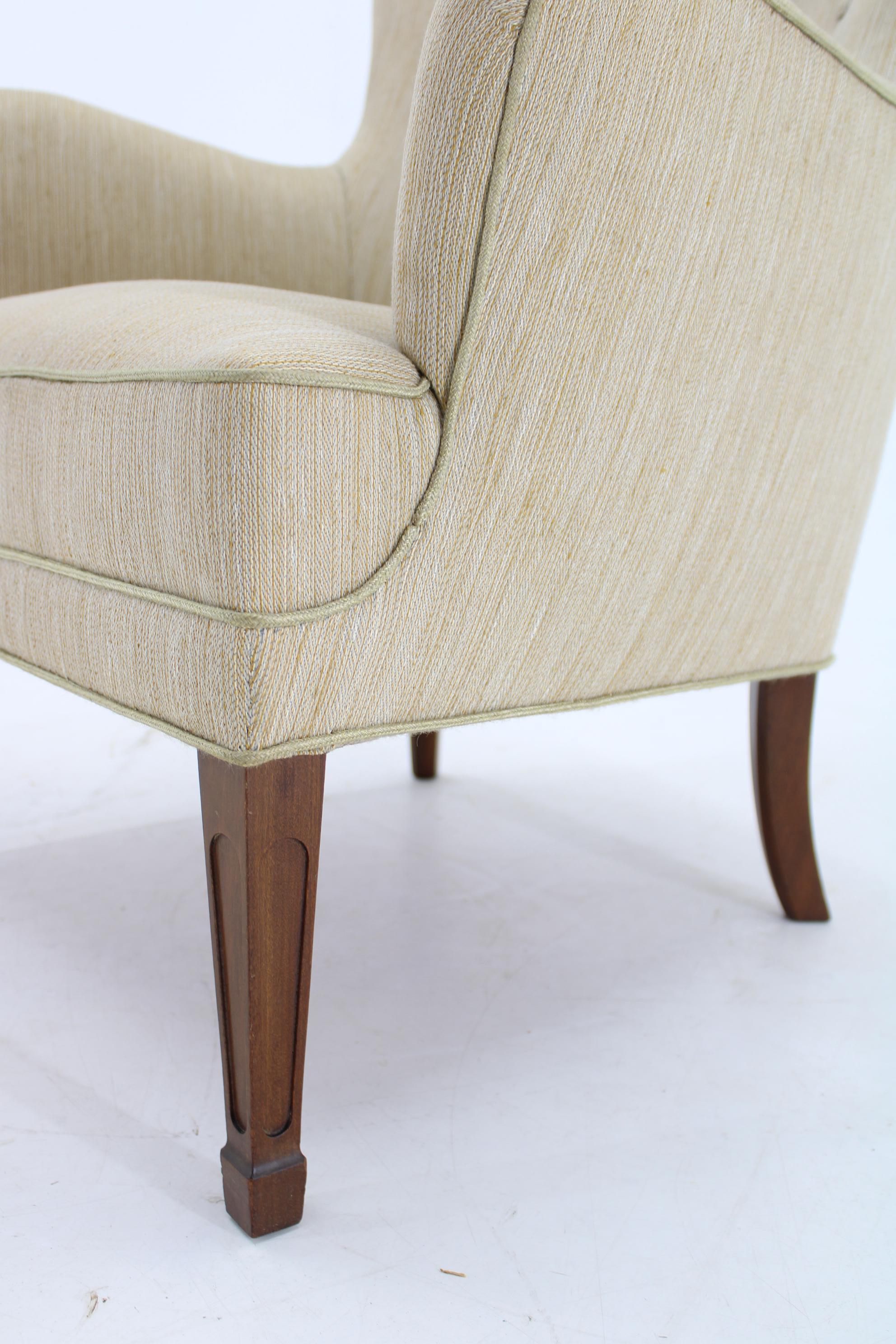 1950s Frits Henningsen Lounge Chair , Denmark 1