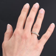 1950s Full Turn Diamond 18 Karat White Gold Wedding Band Ring