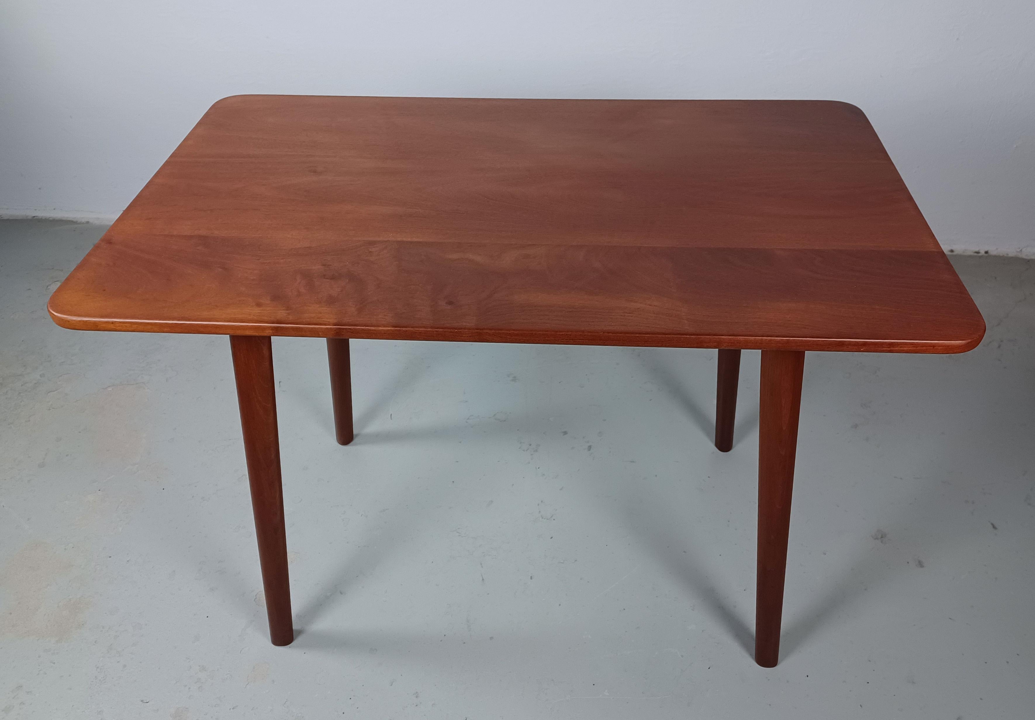 Scandinavian Modern 1950s Fully Restored Danish Mahogany Side Table  For Sale