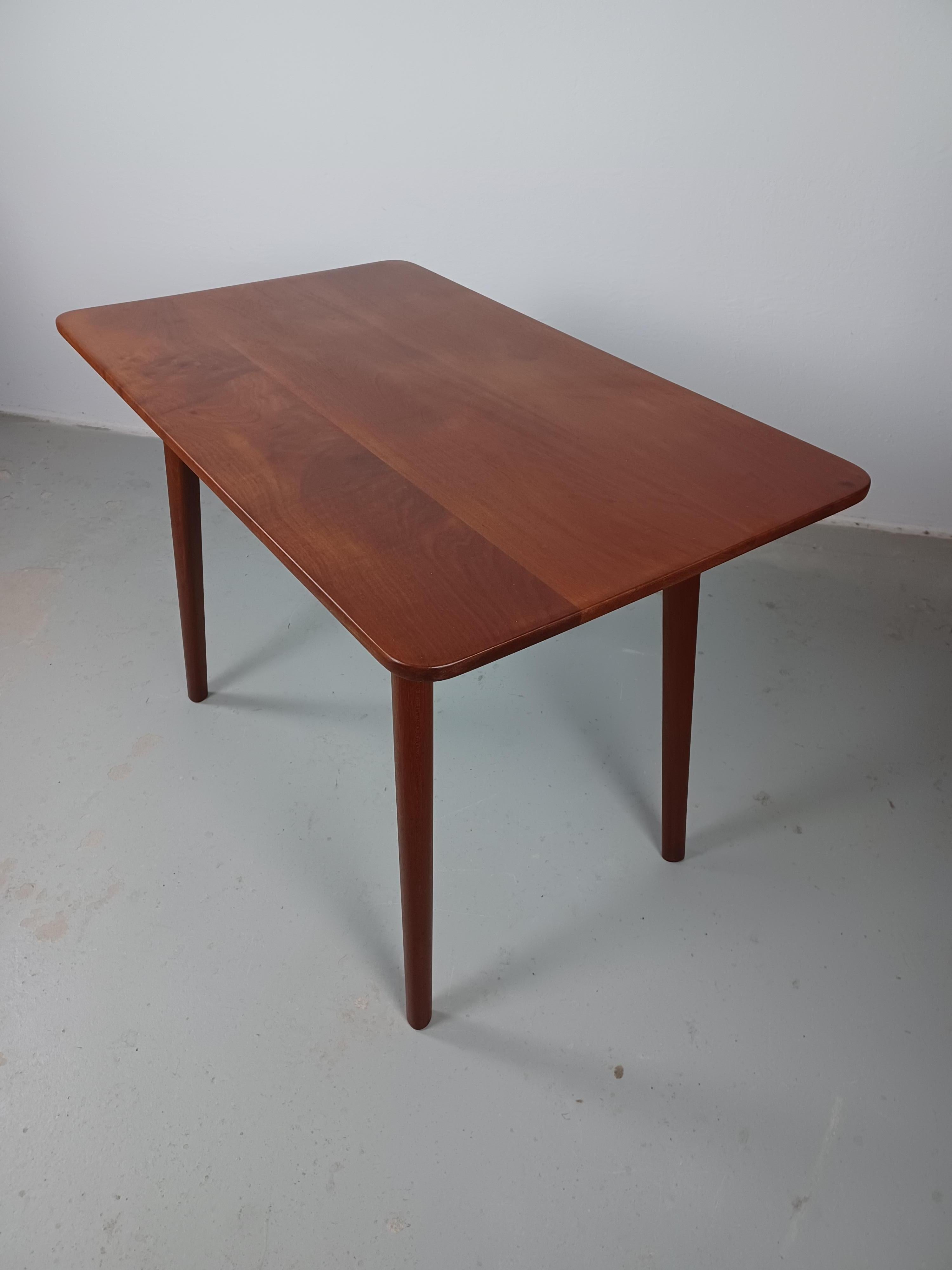 Mid-20th Century 1950s Fully Restored Danish Mahogany Side Table  For Sale