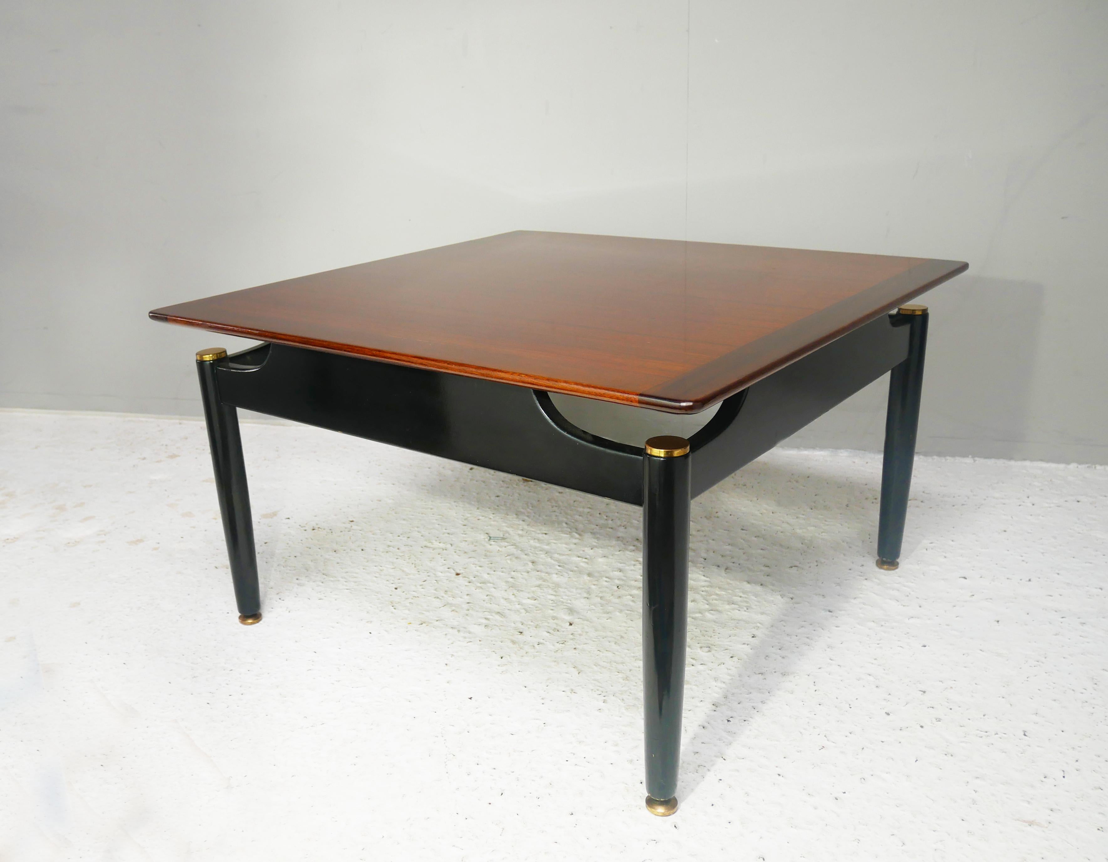 1950’s G Plan Tola and Black Librenza Coffee Table by V.B Wilkins For