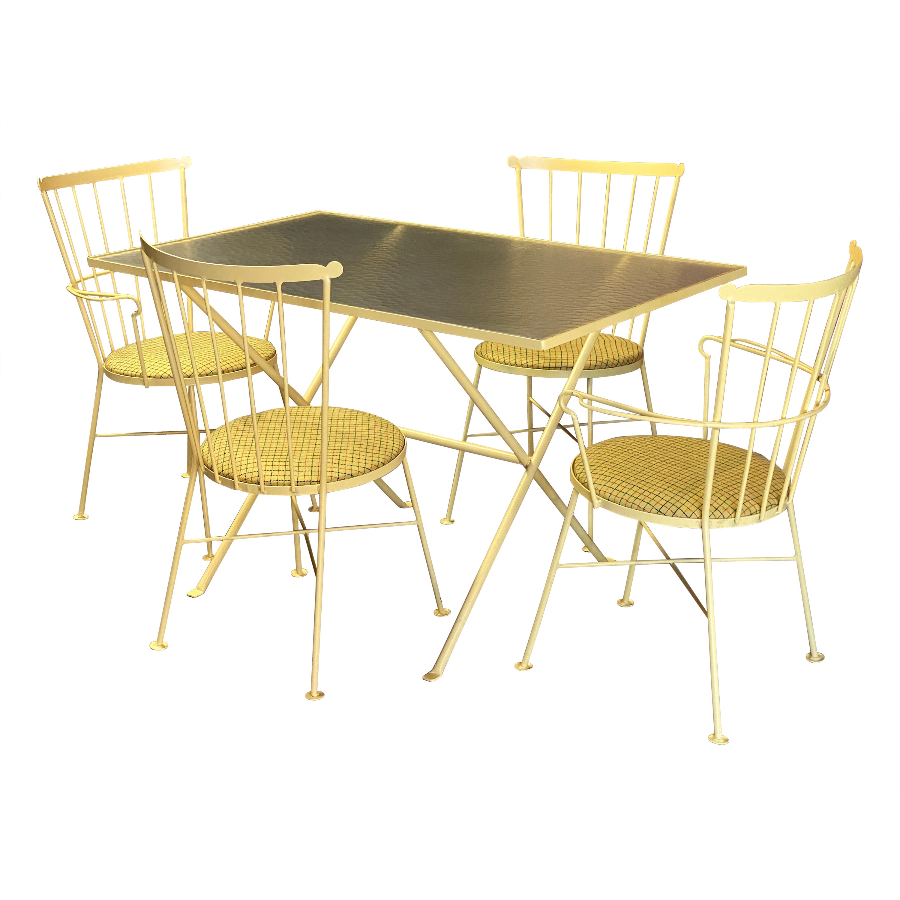 1950s Gallo Original Iron Works Kitchenette Table and Windsor Chairs