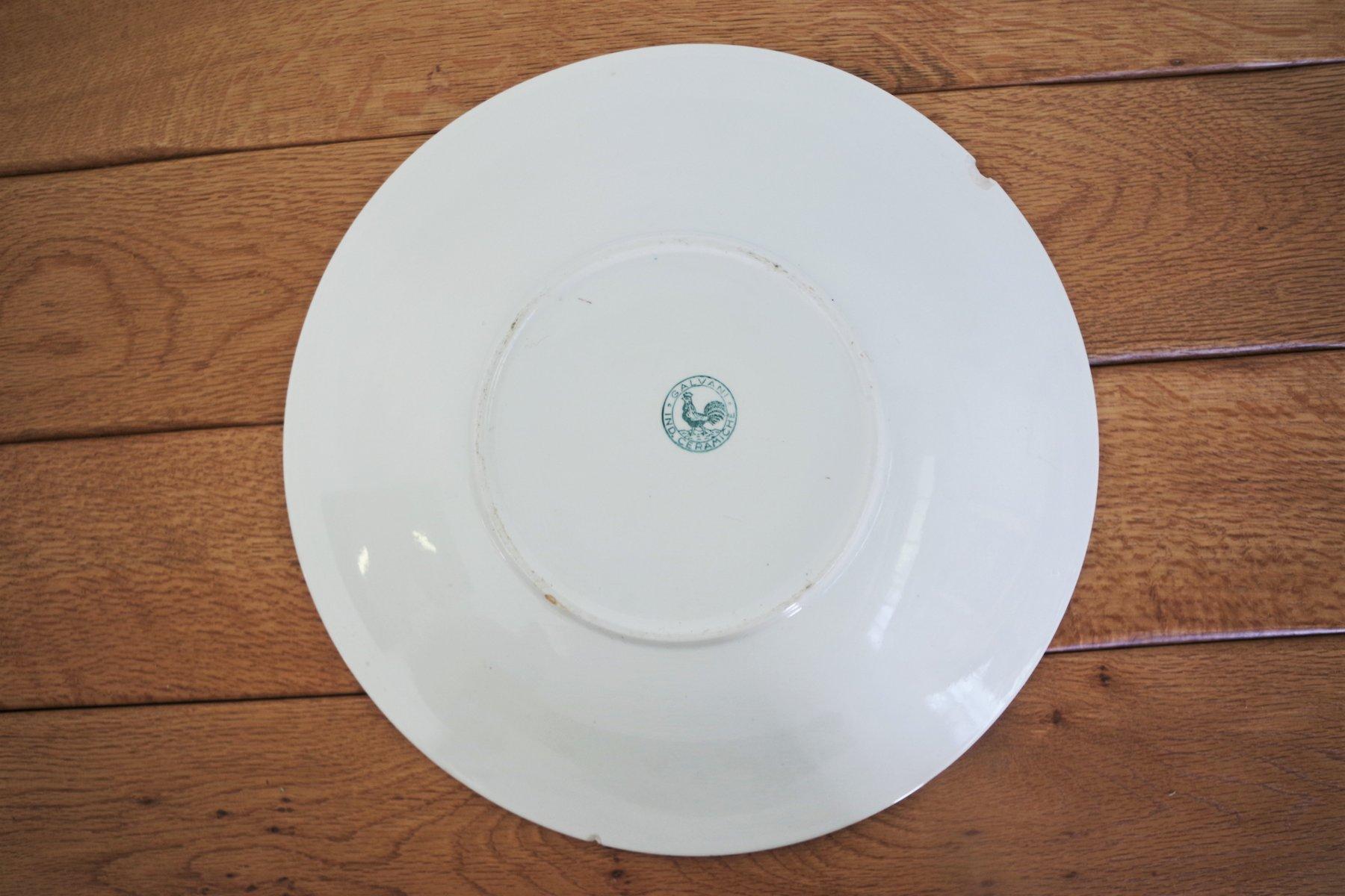 Mid-20th Century 1950s Galvani Ceramic Decorative Plate - Italian Mid-Century Design For Sale