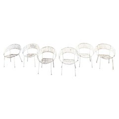 1950’s Garden Chairs/Six Stackable French Garden Chairs