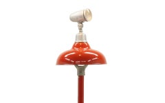 1950s Gas Station Lamp, Two Light Sources, an Adjustable Spot Light and Lamp