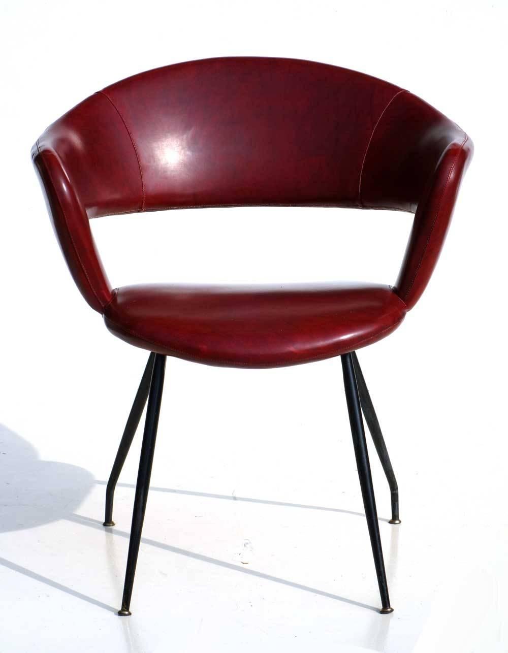 1950s Gastone Rinaldi by RIMA Italian Midcentury Design Chair In Good Condition In Brescia, IT