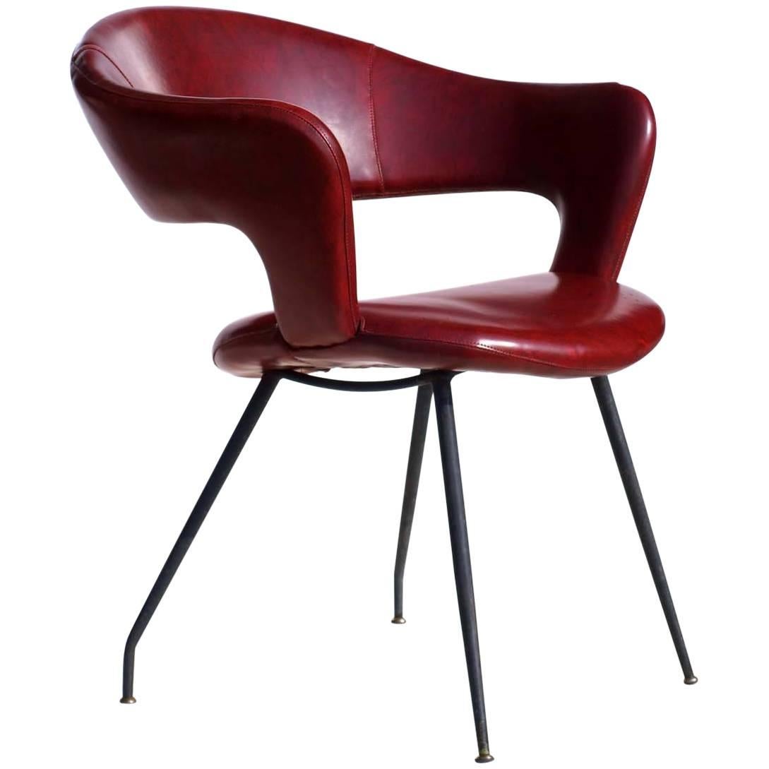 1950s Gastone Rinaldi by RIMA Italian Midcentury Design Chair