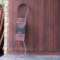 1950s Gates Vulco Belts Vintage Painted Tin Sign or Sales Display Ratrod Garage