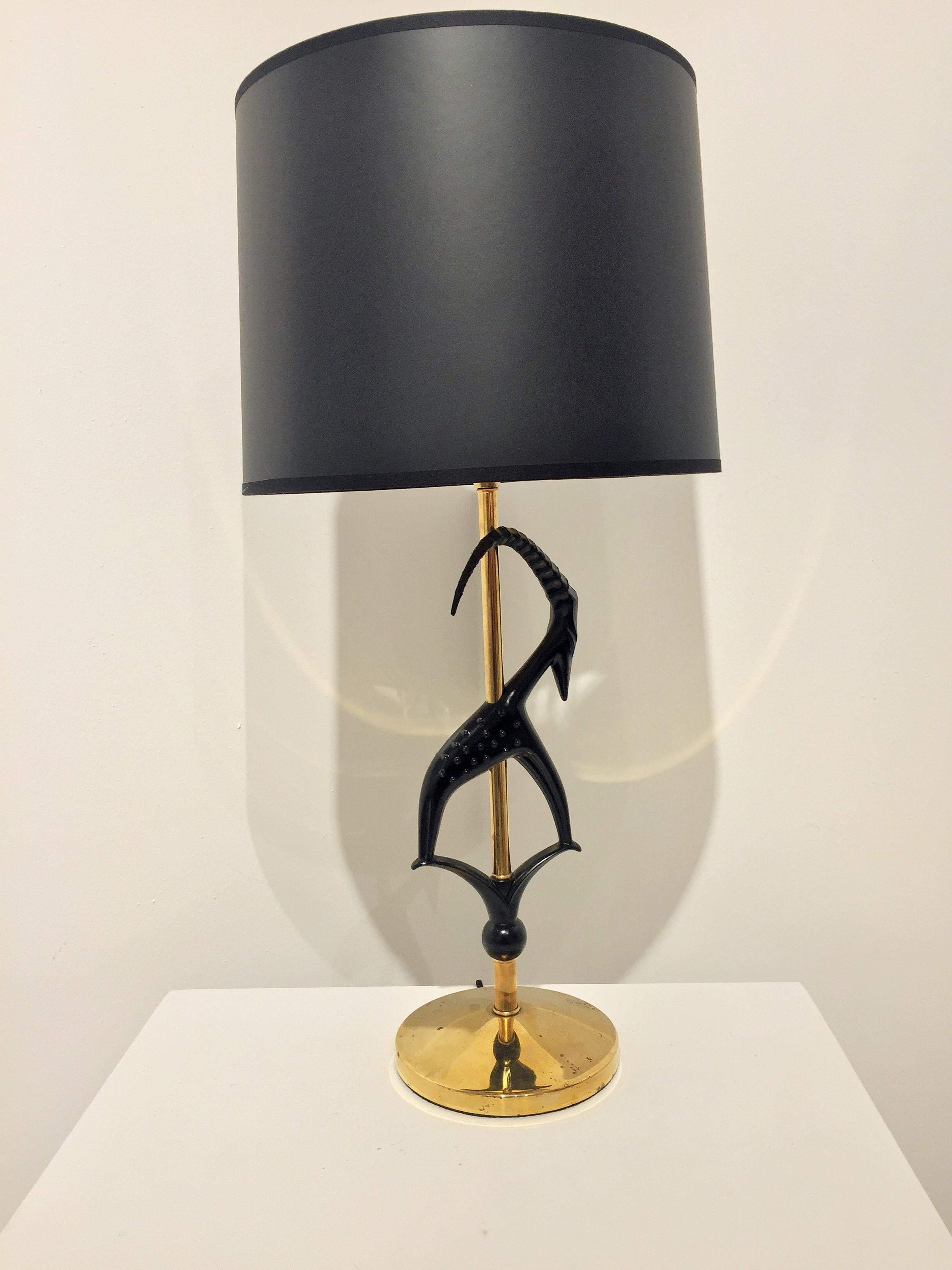 Iron 1950s Gazelle Lamp by Rembrandt Lamp Company