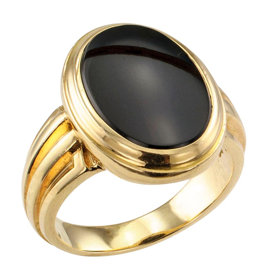 1950s Gentleman's Onyx Gold Ring