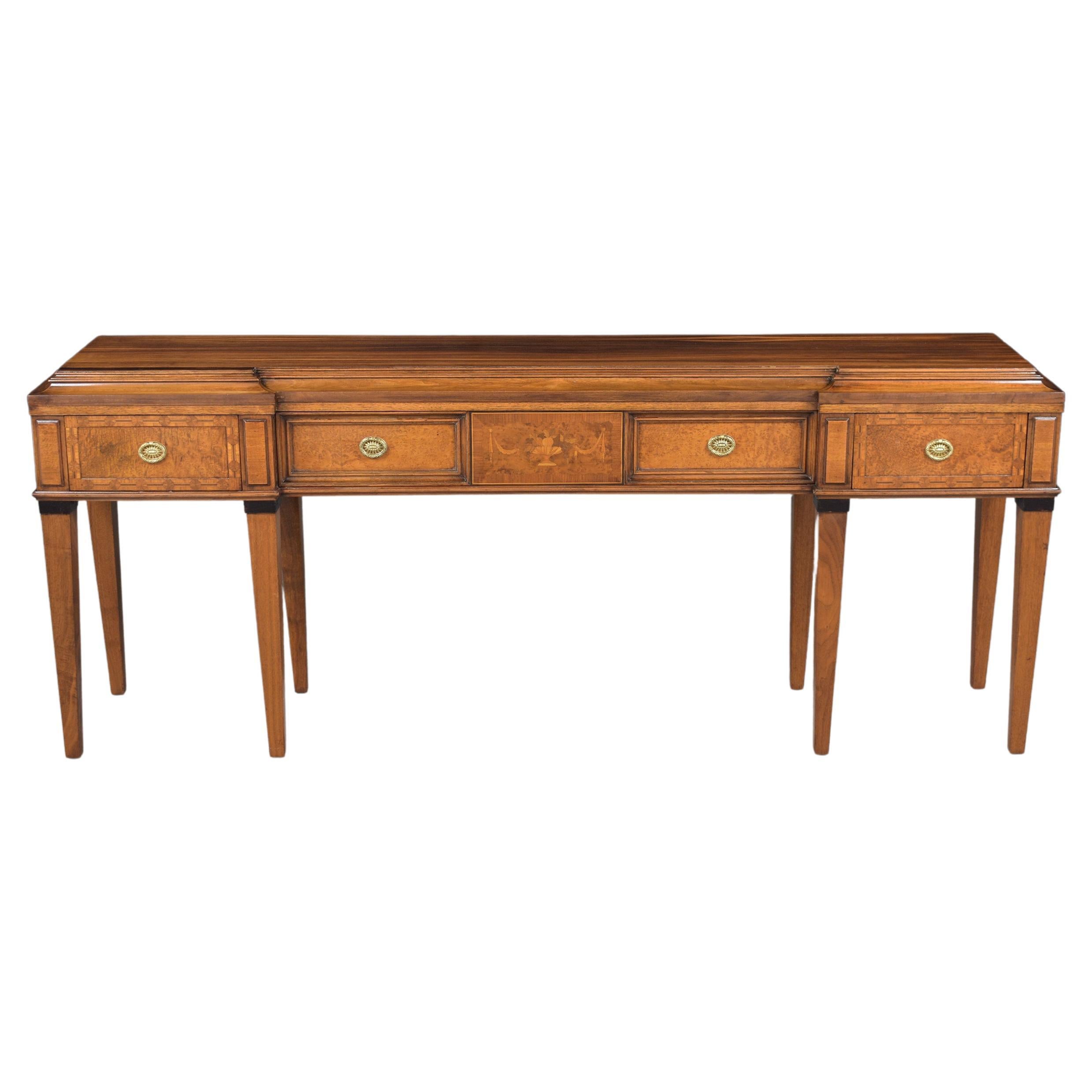 1950s Restored George III Vintage Wooden Buffet with Rosewood Veneer