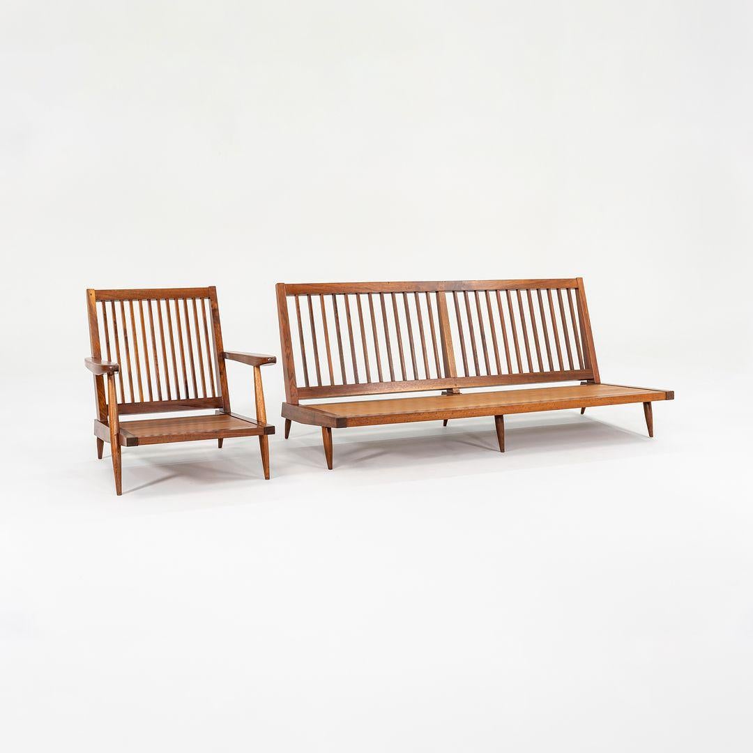 1950 George Nakashima Studio Canapé / sofa à lattes à trois places de 72 pouces Bon état - En vente à Philadelphia, PA
