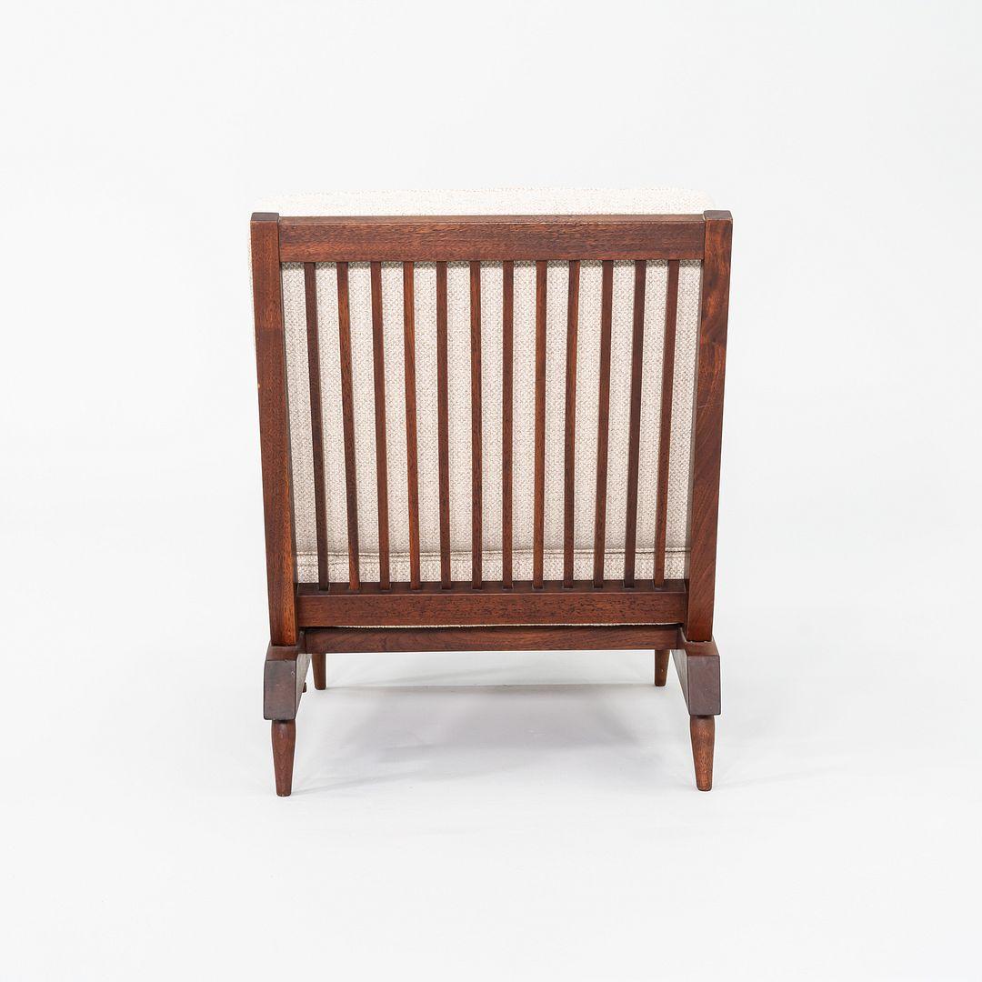 Chaise longue à coussins avec dossier à lamelles en noyer, George Nakashima Studio, années 1950 en vente 1