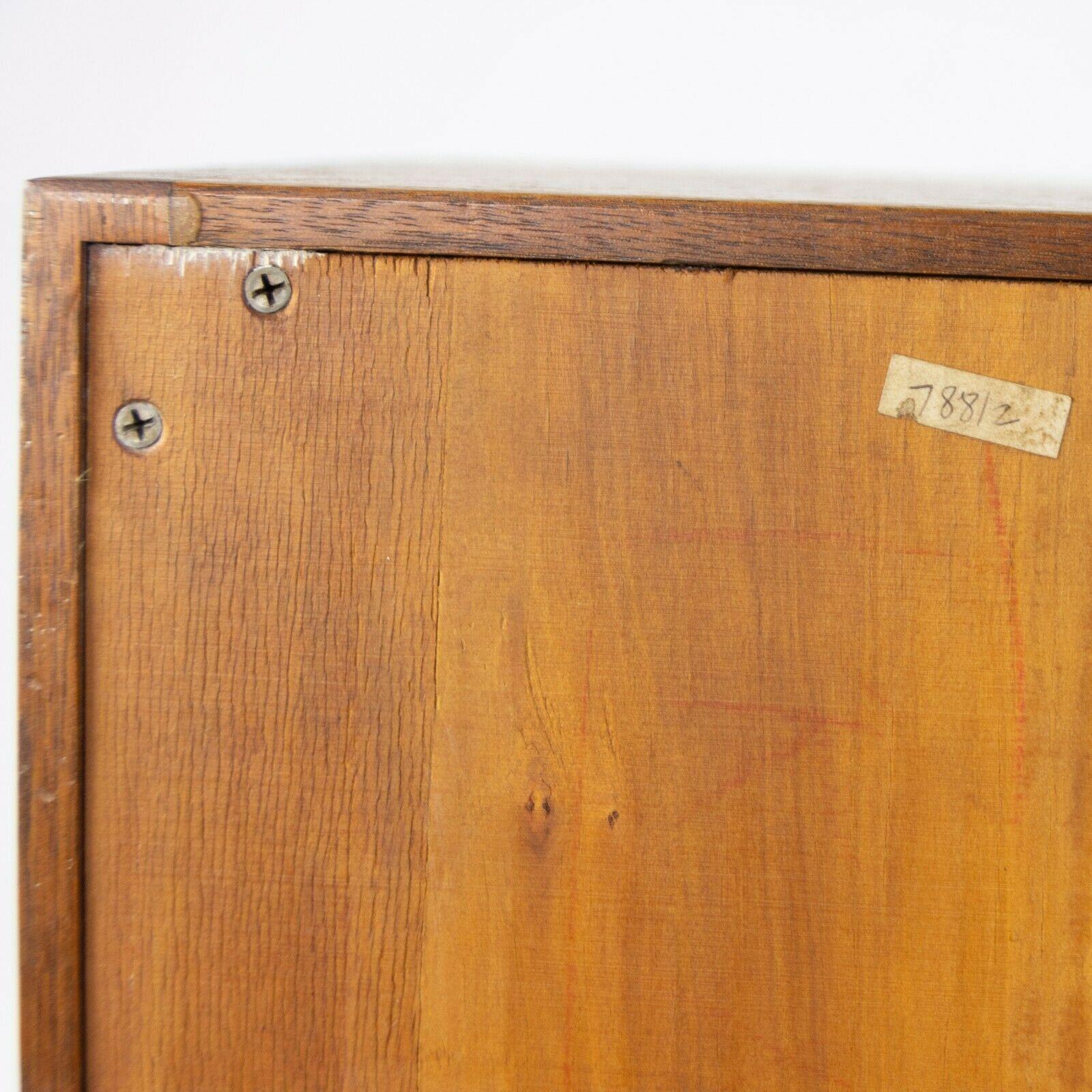 Wood 1950s George Nakashima Studio Full Size Dovetailed Walnut Headboard Bed Cabinet For Sale