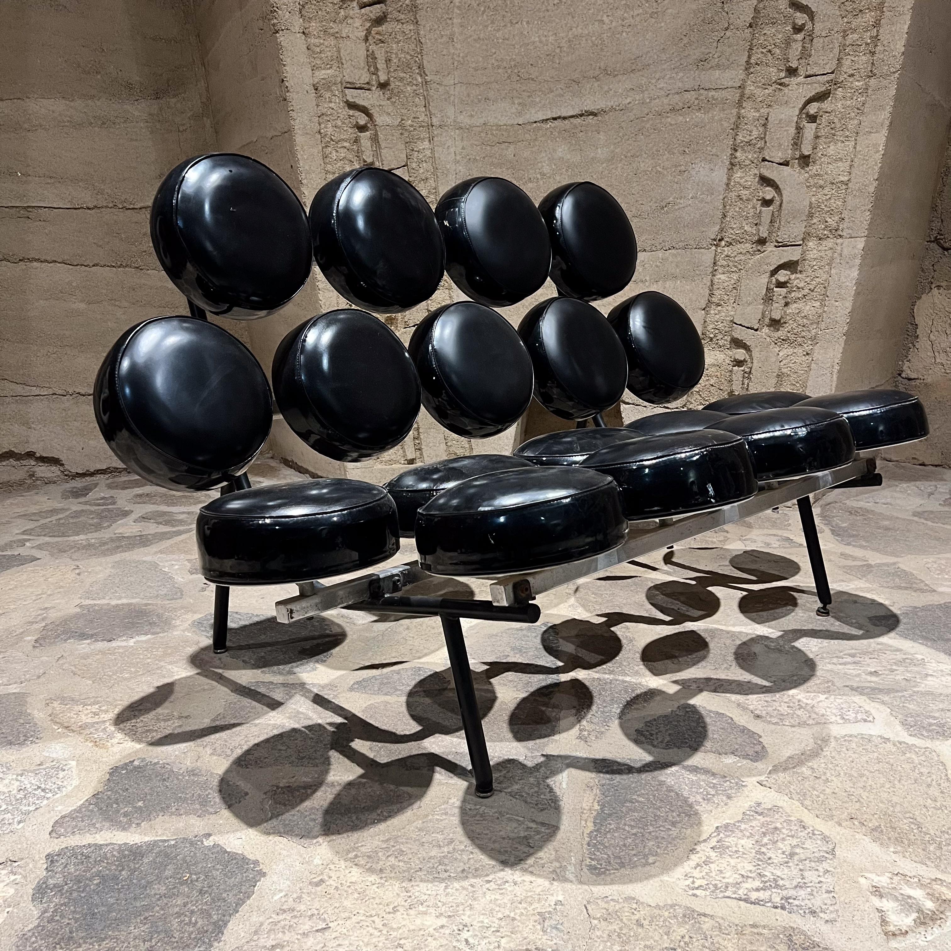 George Nelson Sofá Marshmallow negro para Herman Miller Mediados de siglo 1950 en venta 3