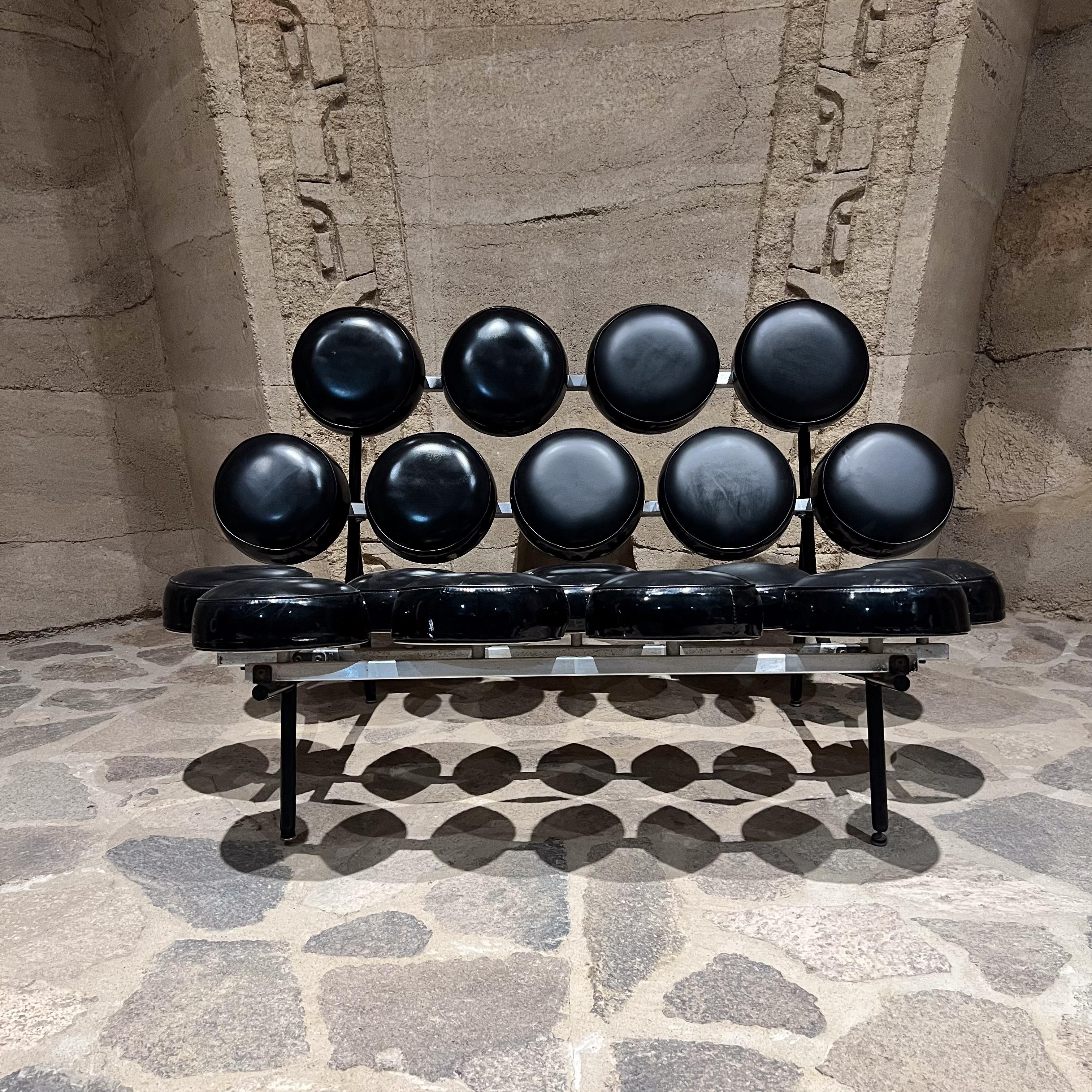 George Nelson Sofá Marshmallow negro para Herman Miller Mediados de siglo 1950 en venta 8