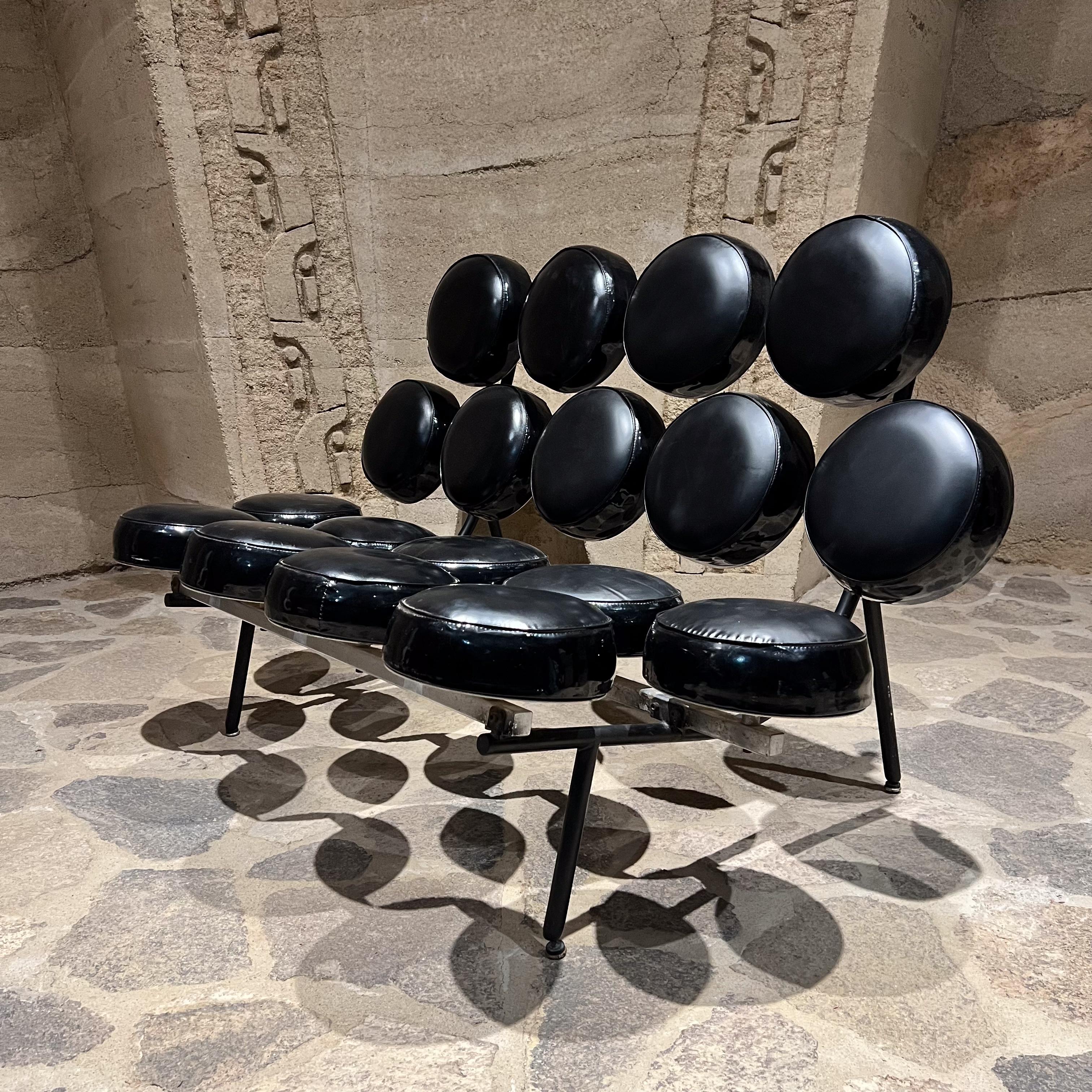 George Nelson Sofá Marshmallow negro para Herman Miller Mediados de siglo 1950 en venta 9