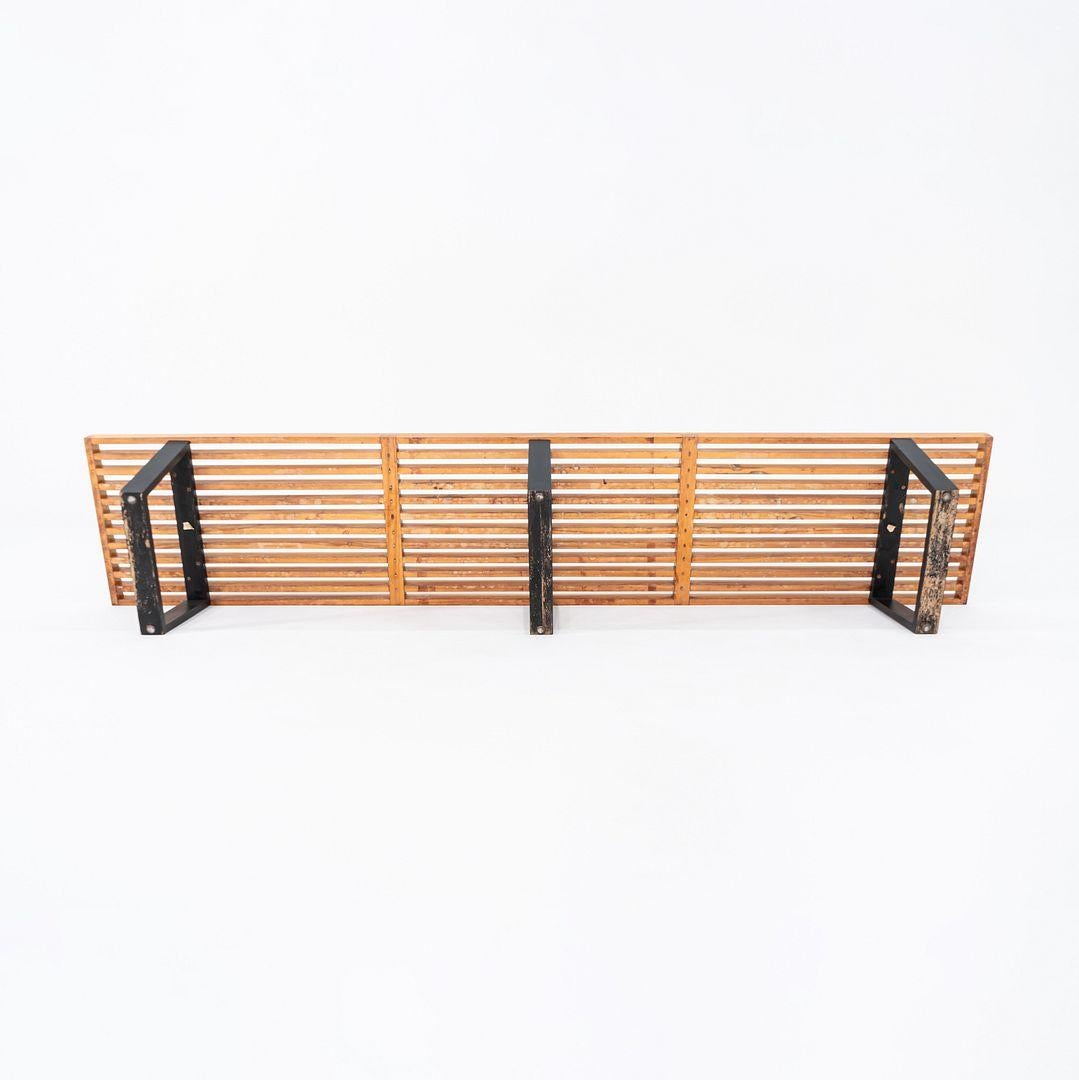This is a Slat Bench, Model 4992, originally designed by George Nelson for Herman Miller in 1947. This particular example dates to the 1950s. The bench is comprised of entirely of maple. This is one of Nelson's most iconic designs.
 

 The bench