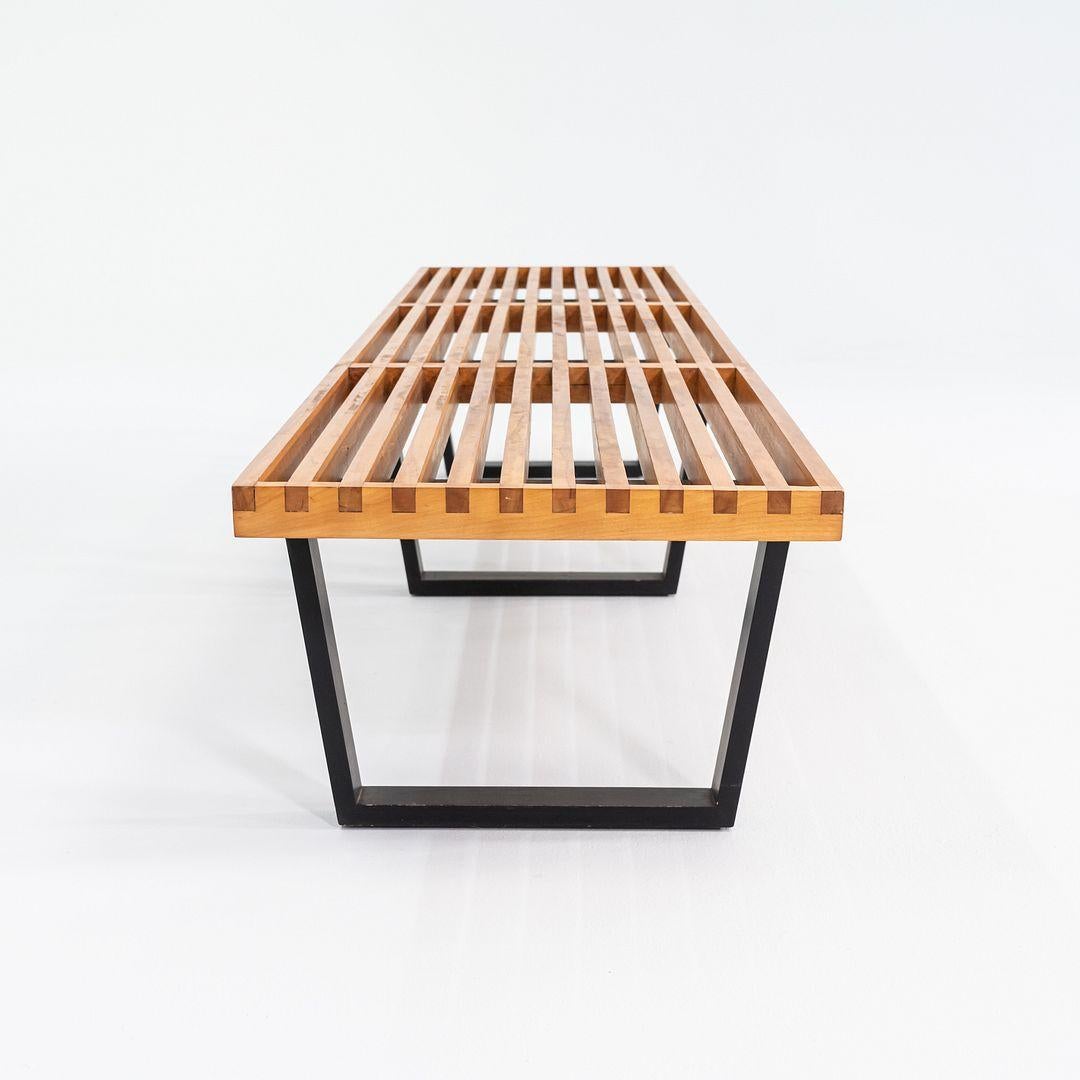 Modern 1950s George Nelson for Herman Miller 4992 Slatted Bench in Maple 92