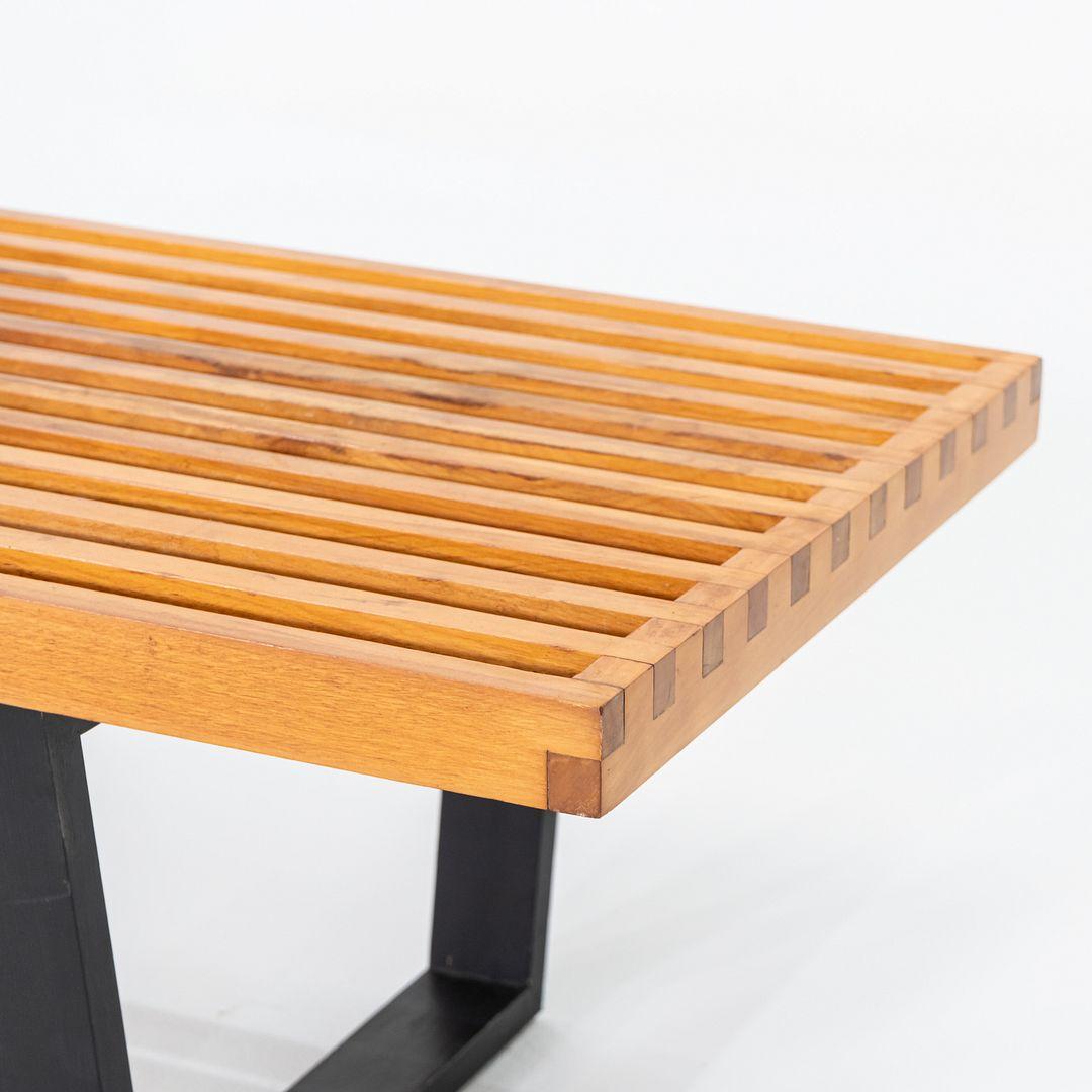 1950s George Nelson for Herman Miller 4992 Slatted Bench in Maple 92