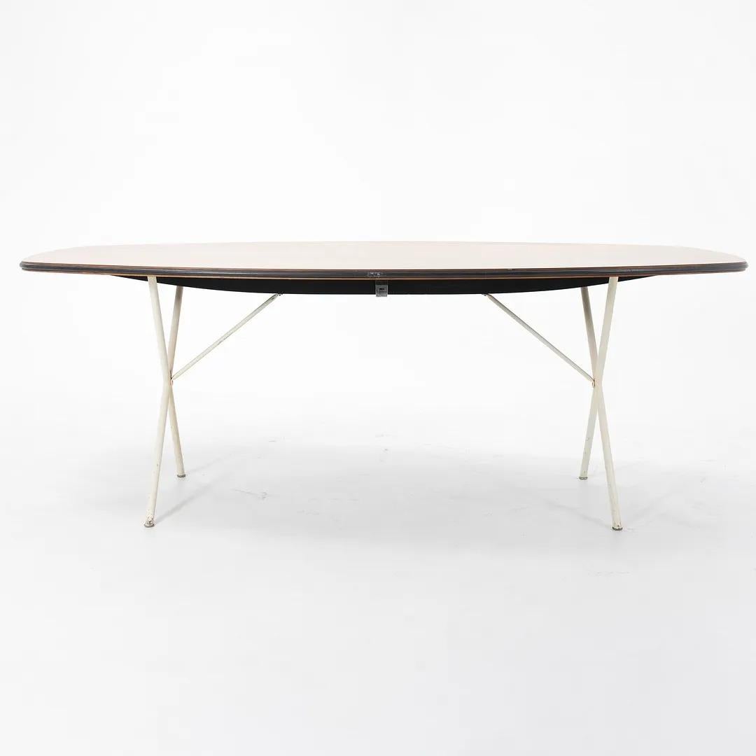 Mid-20th Century 1950s George Nelson for Herman Miller 5259 X-Leg Dining Table with Walnut Top For Sale