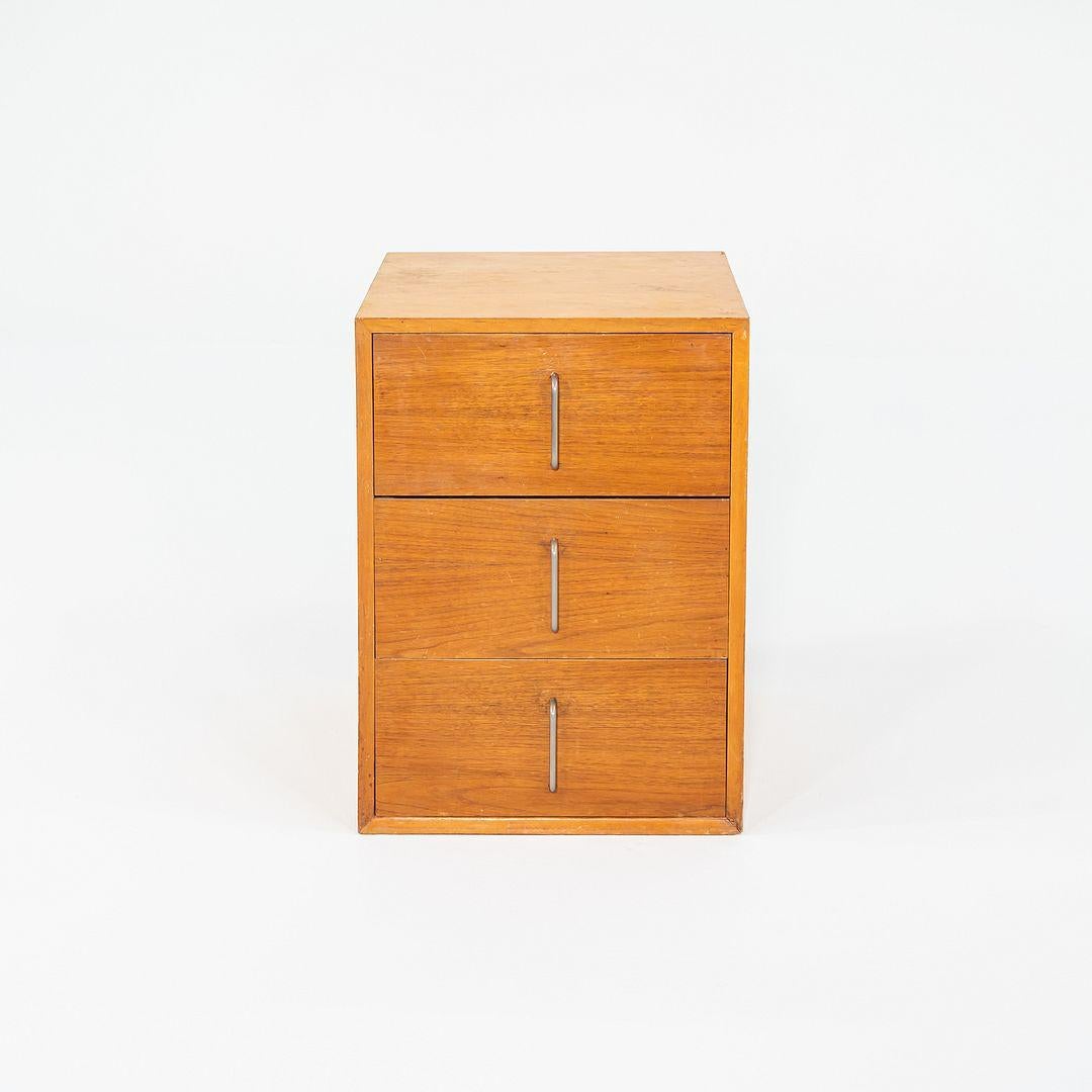 Mid-20th Century 1950s George Nelson for Herman Miller BCS Three Drawer Cabinet (No Bench) For Sale