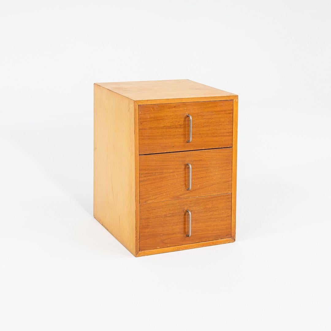 Walnut 1950s George Nelson for Herman Miller BCS Three Drawer Cabinet (No Bench) For Sale